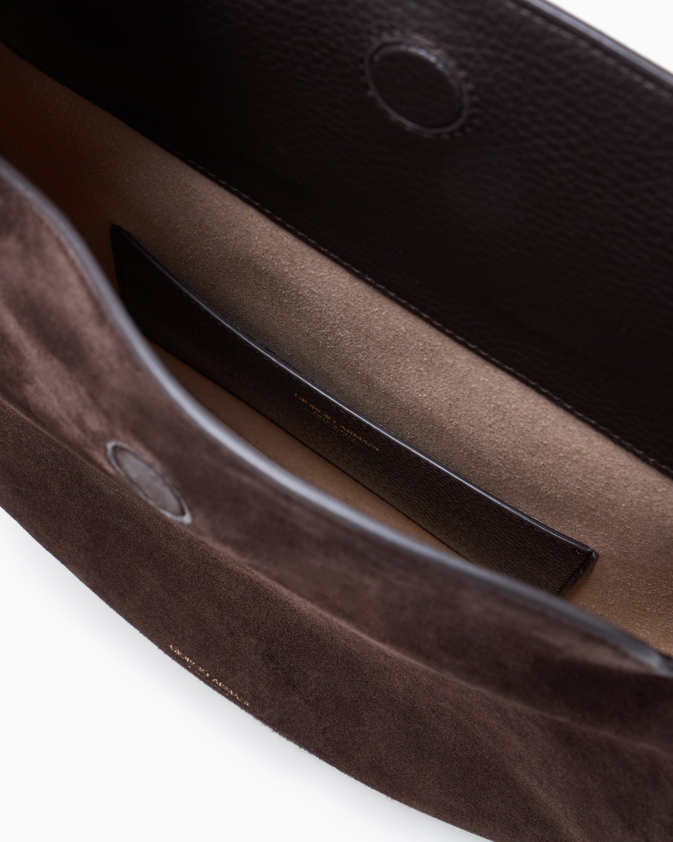 Large shoulder bag in suede and pebbled calfskin Slide 3