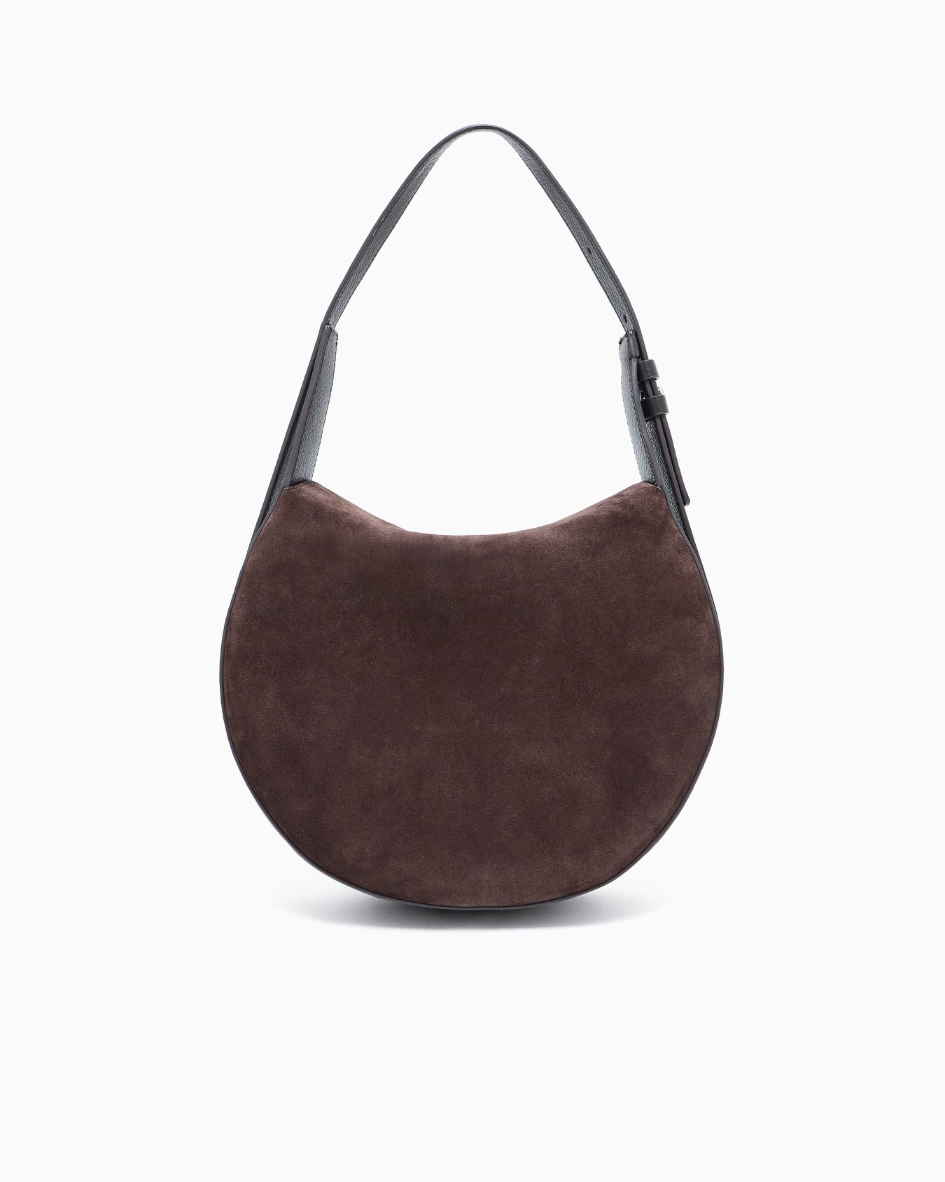 Large shoulder bag in suede and pebbled calfskin Slide 2