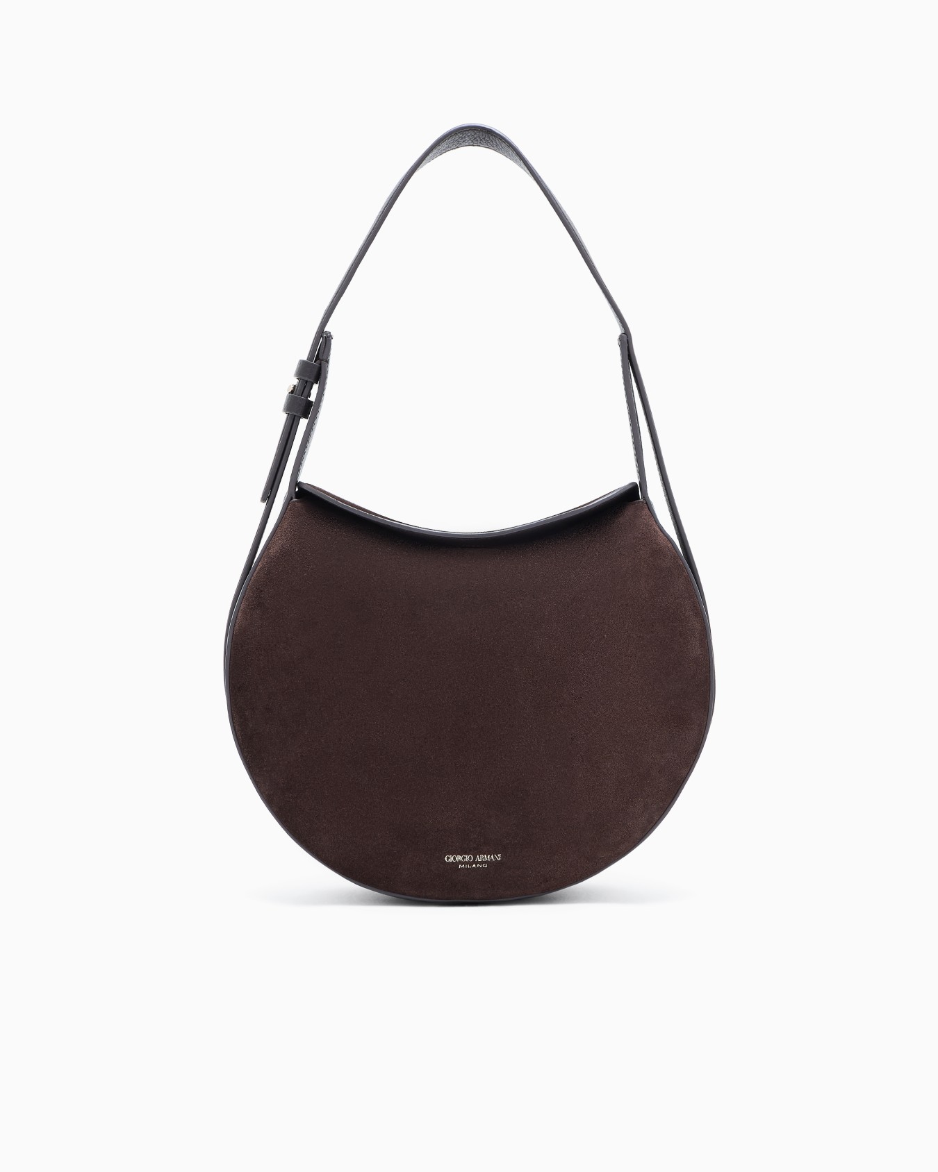 Large shoulder bag in suede and pebbled calfskin Slide 0