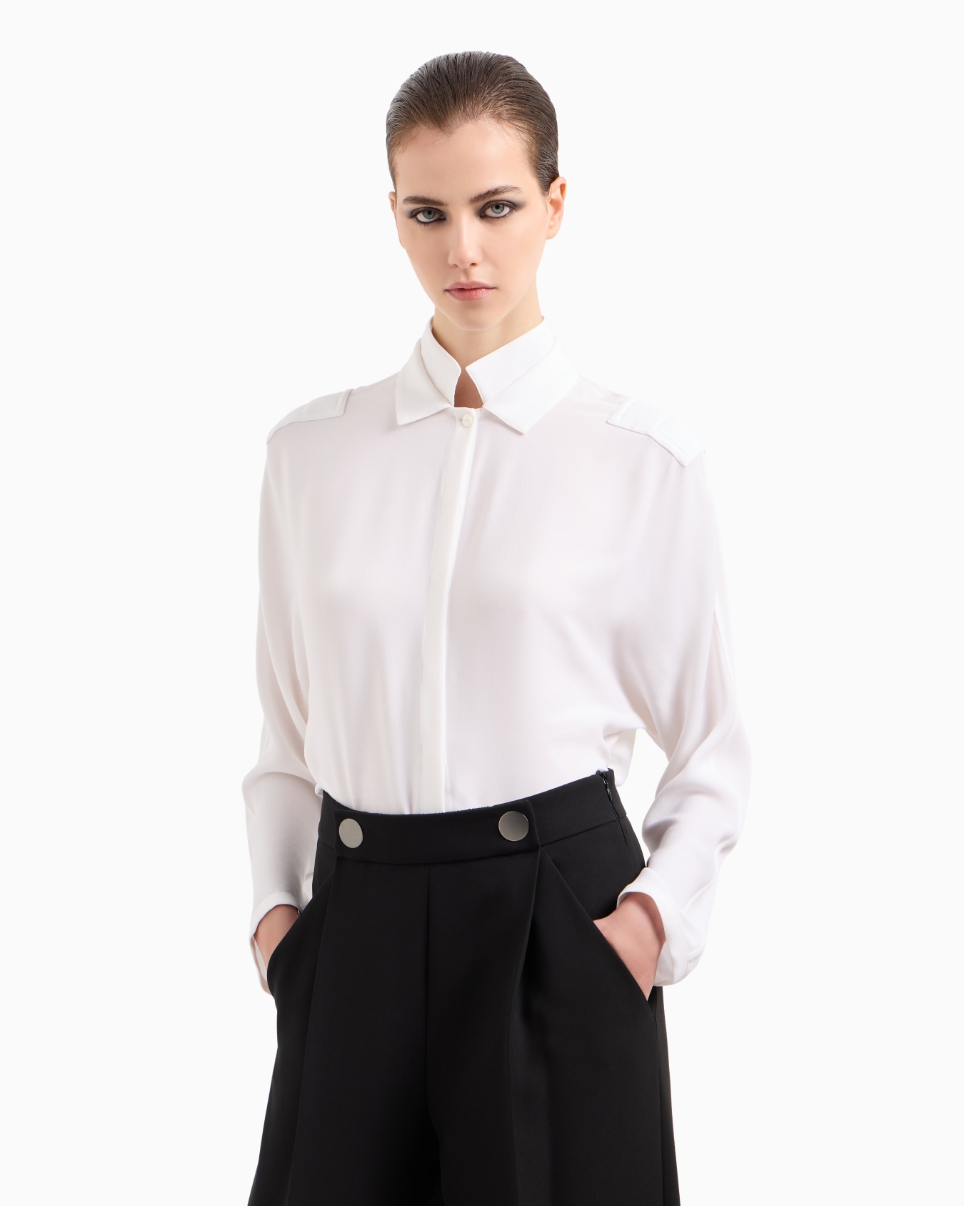 Camicia in tripla georgette di seta ASV Slide 4