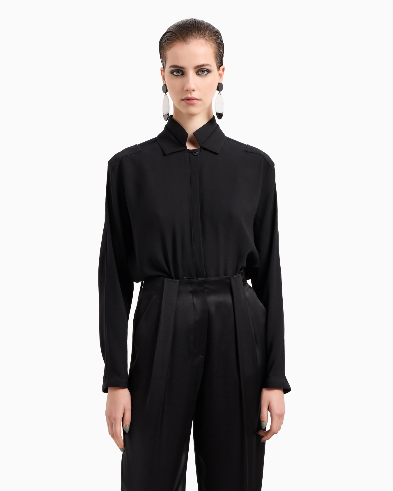 Camicia in tripla georgette di seta ASV Slide 2