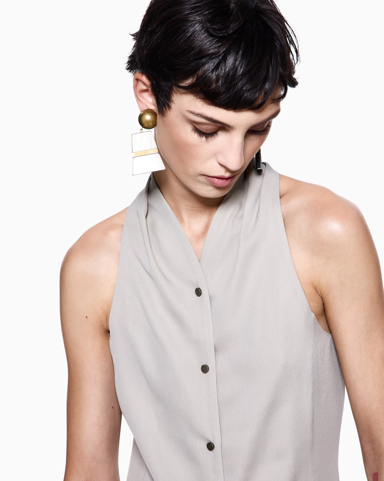 Top in tripla georgette di seta ASV Slide 4