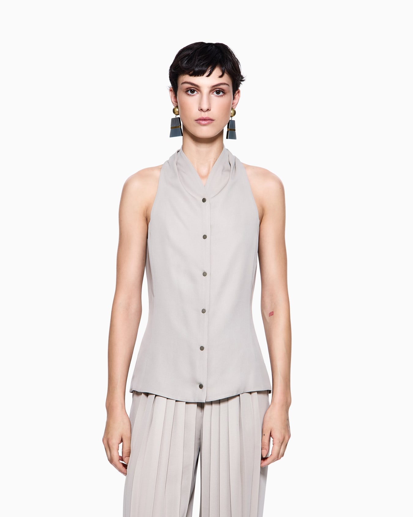 Top in tripla georgette di seta ASV Slide 3