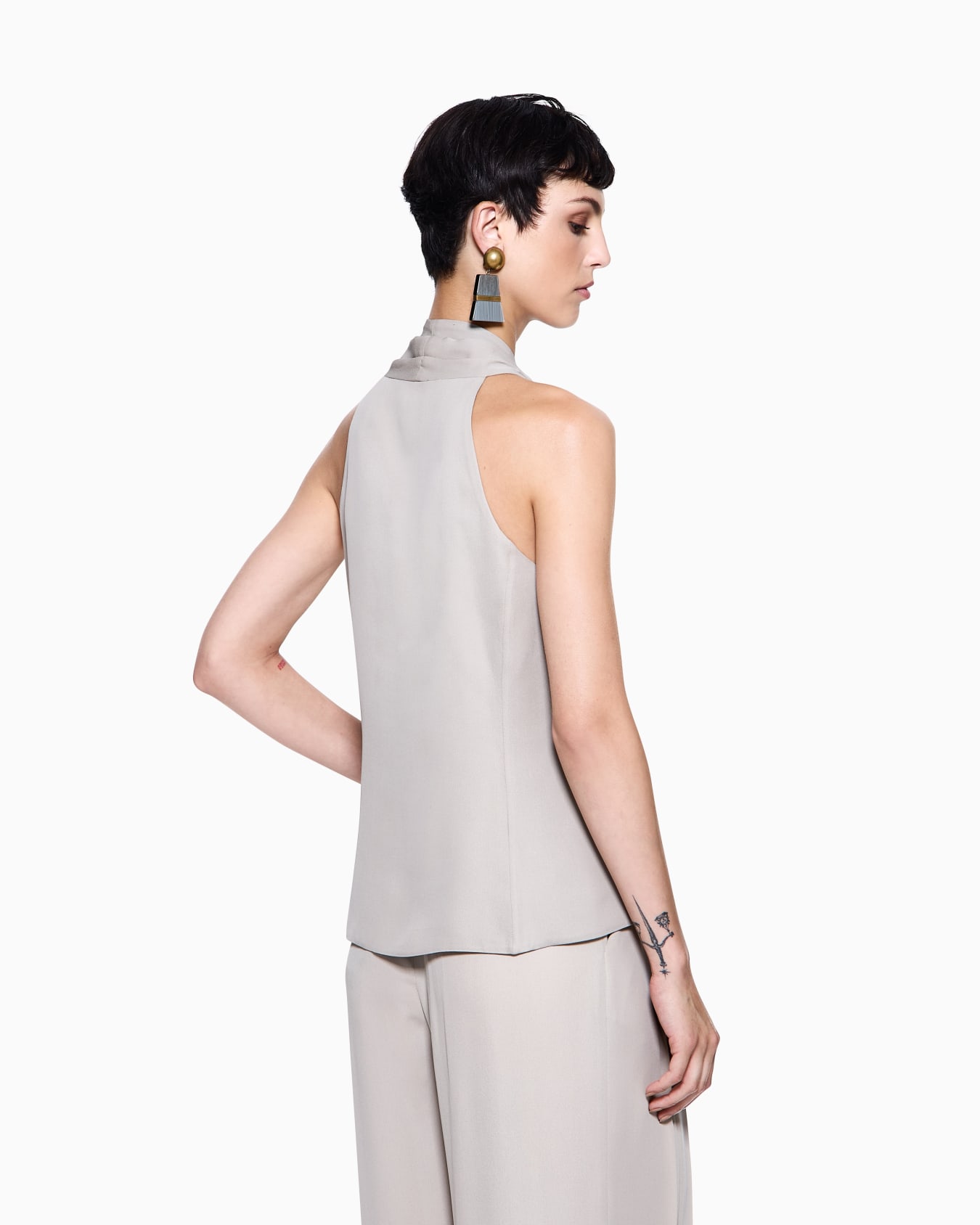 Top in tripla georgette di seta ASV Slide 2