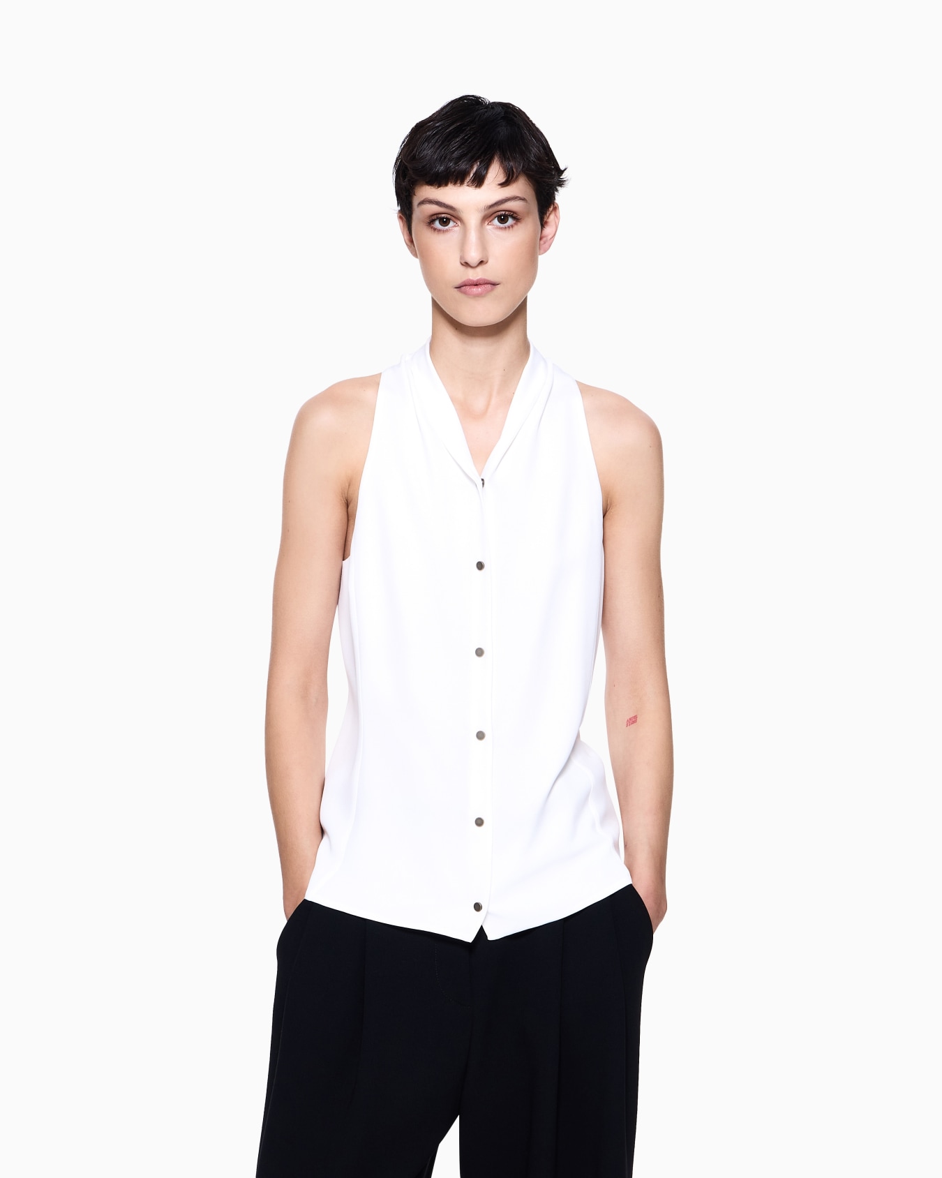 Top in tripla georgette di seta ASV Slide 3