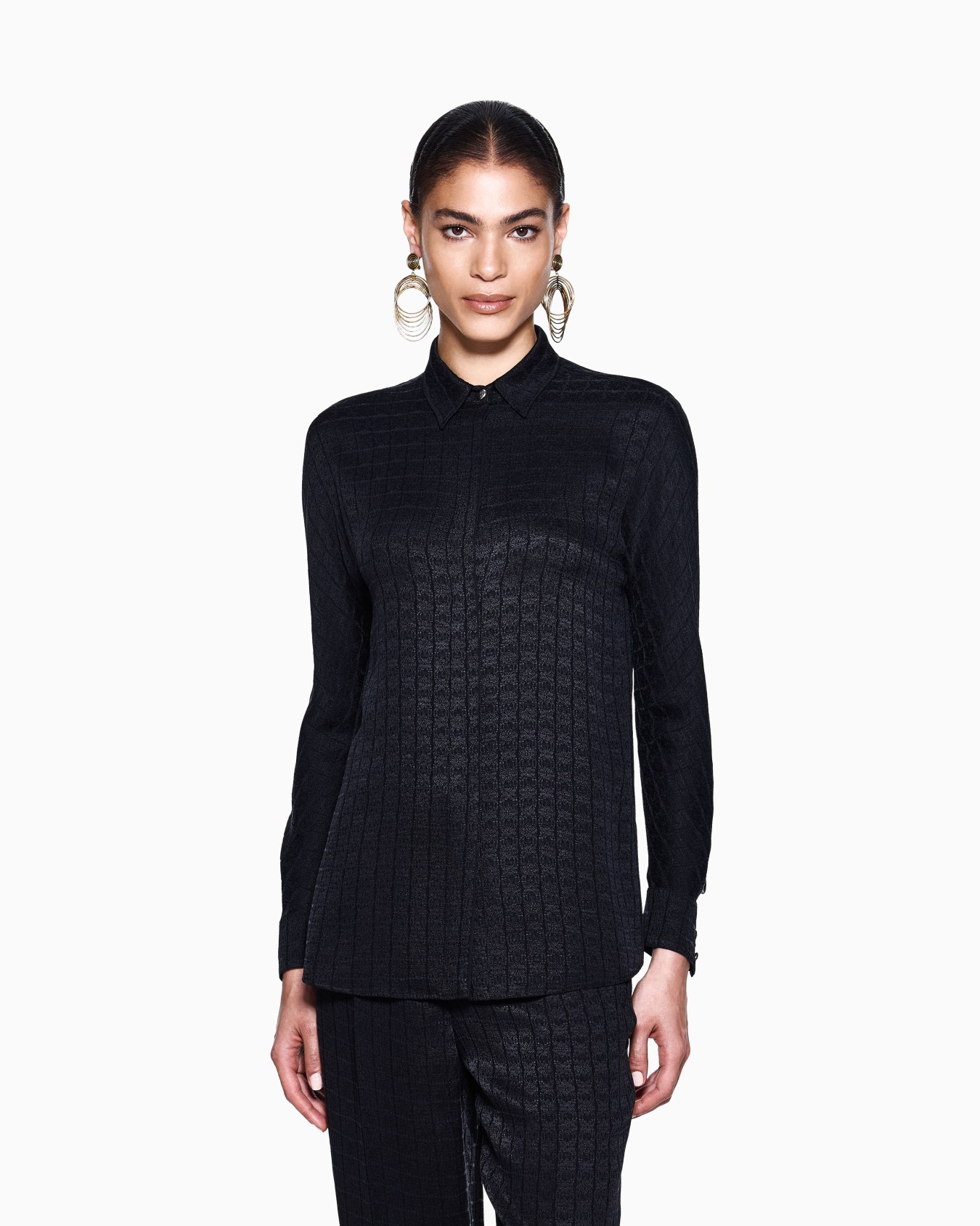 Camicia in cupro jacquard Slide 3