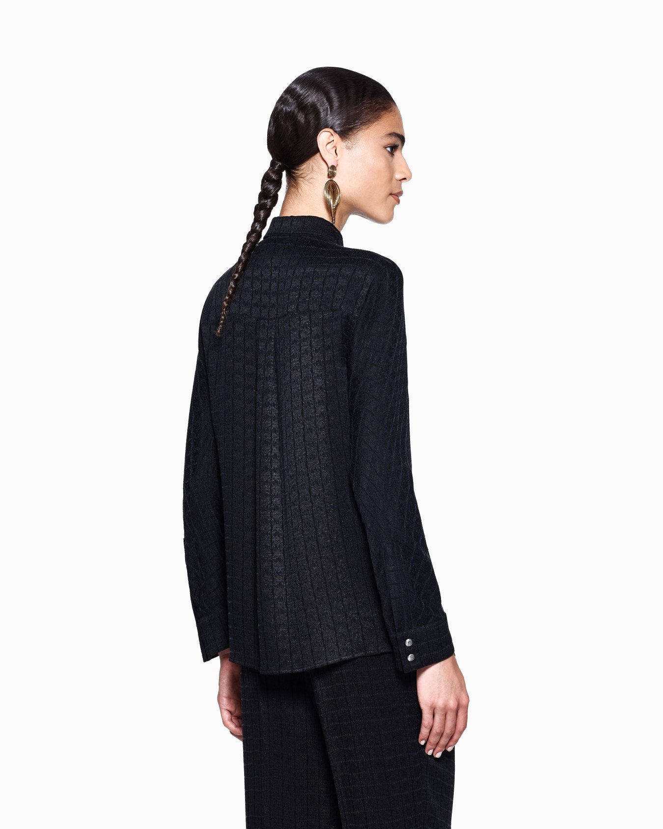 Camicia in cupro jacquard Slide 2