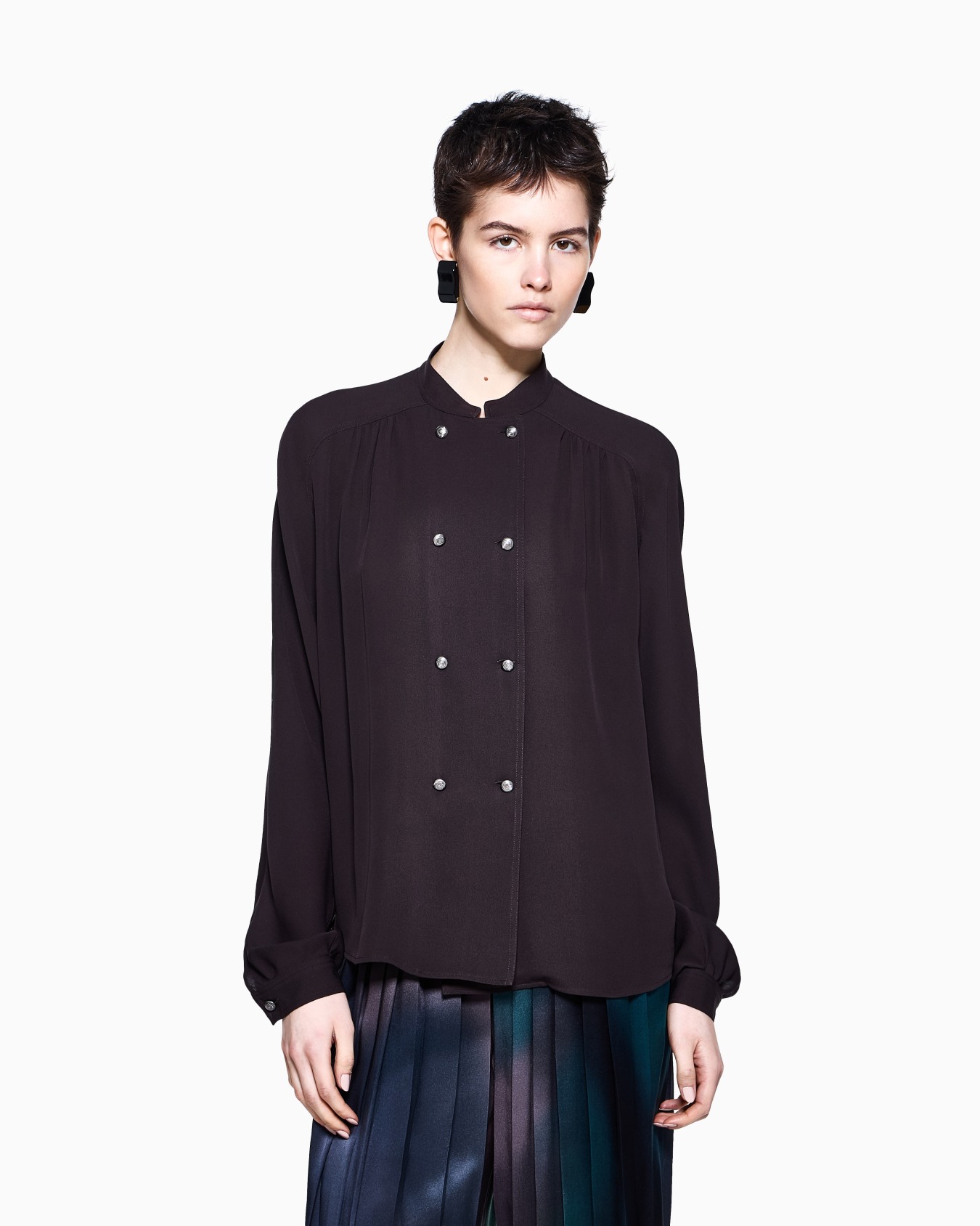 Camicia in tripla georgette di seta Slide 4