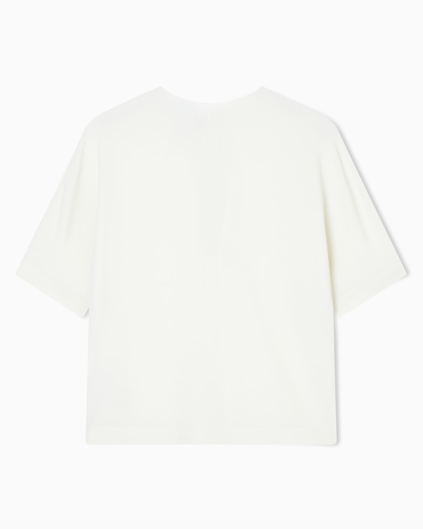 Triple silk georgette crew-neck blouse Slide 0