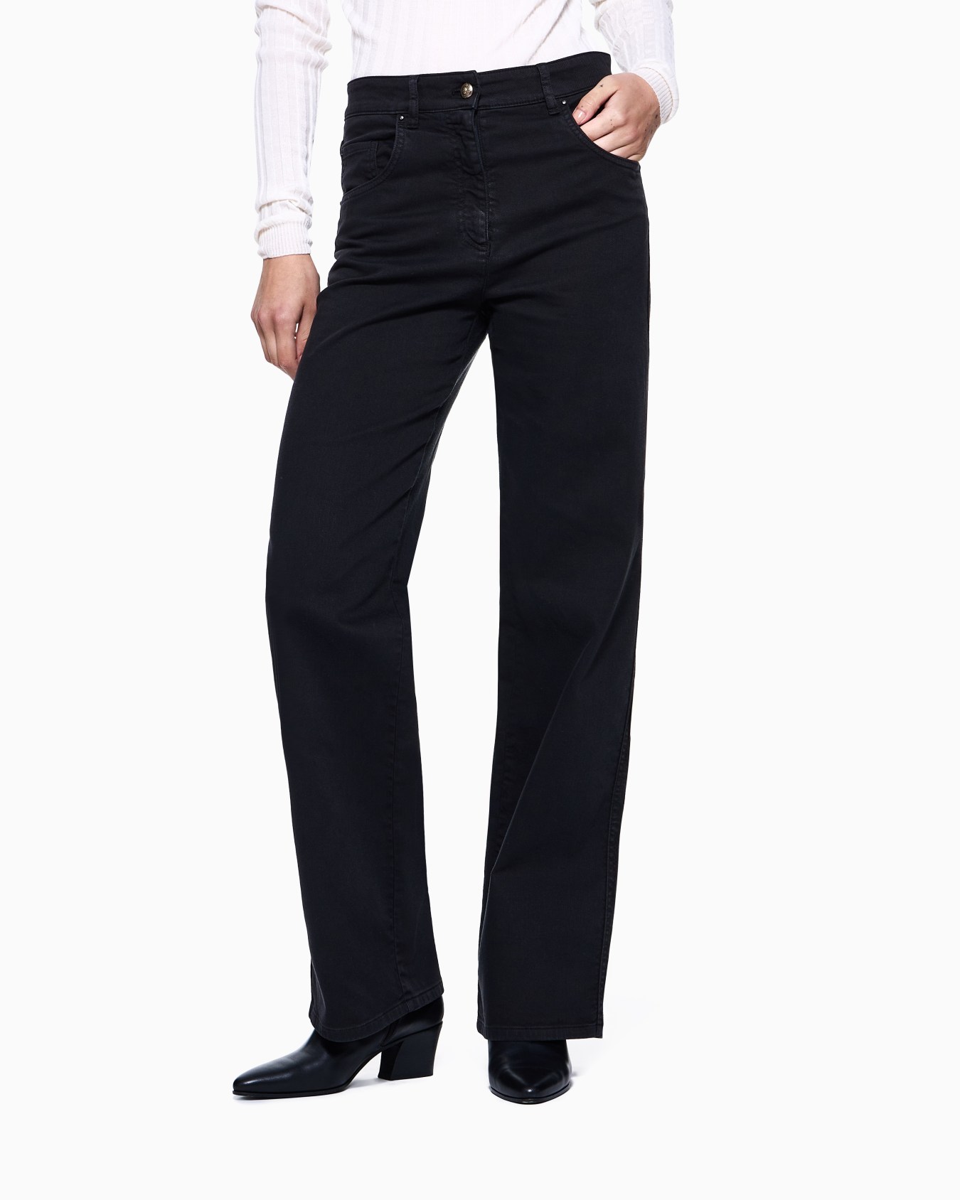 Pantaloni in denim di cotone stretch Slide 3