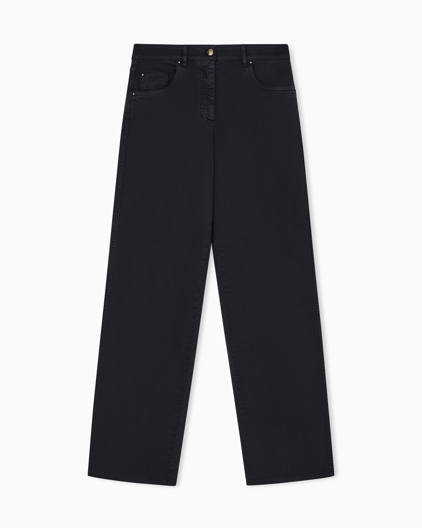 Pantaloni in denim di cotone stretch Slide 0