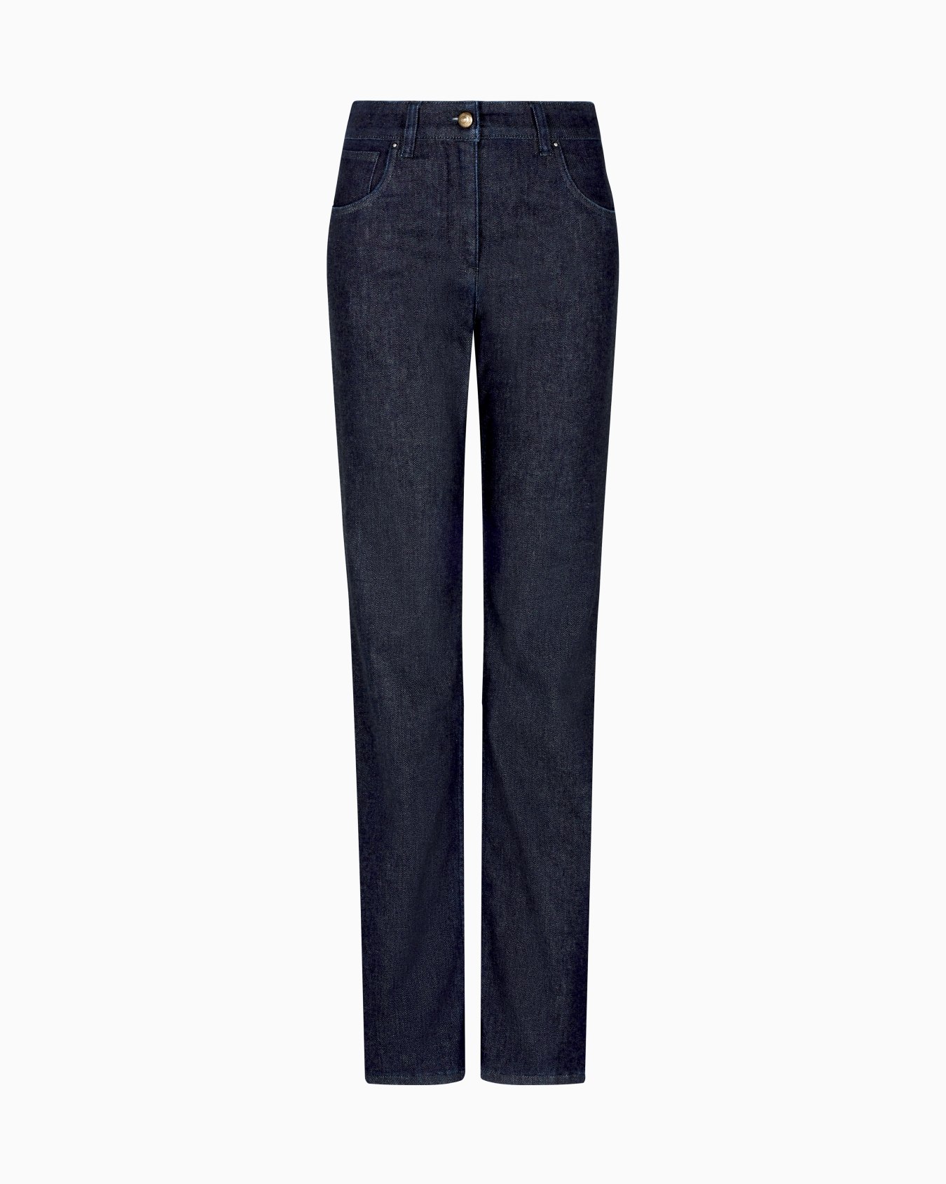 Denim Collection five-pocket flared trousers in stretch denim Slide 0