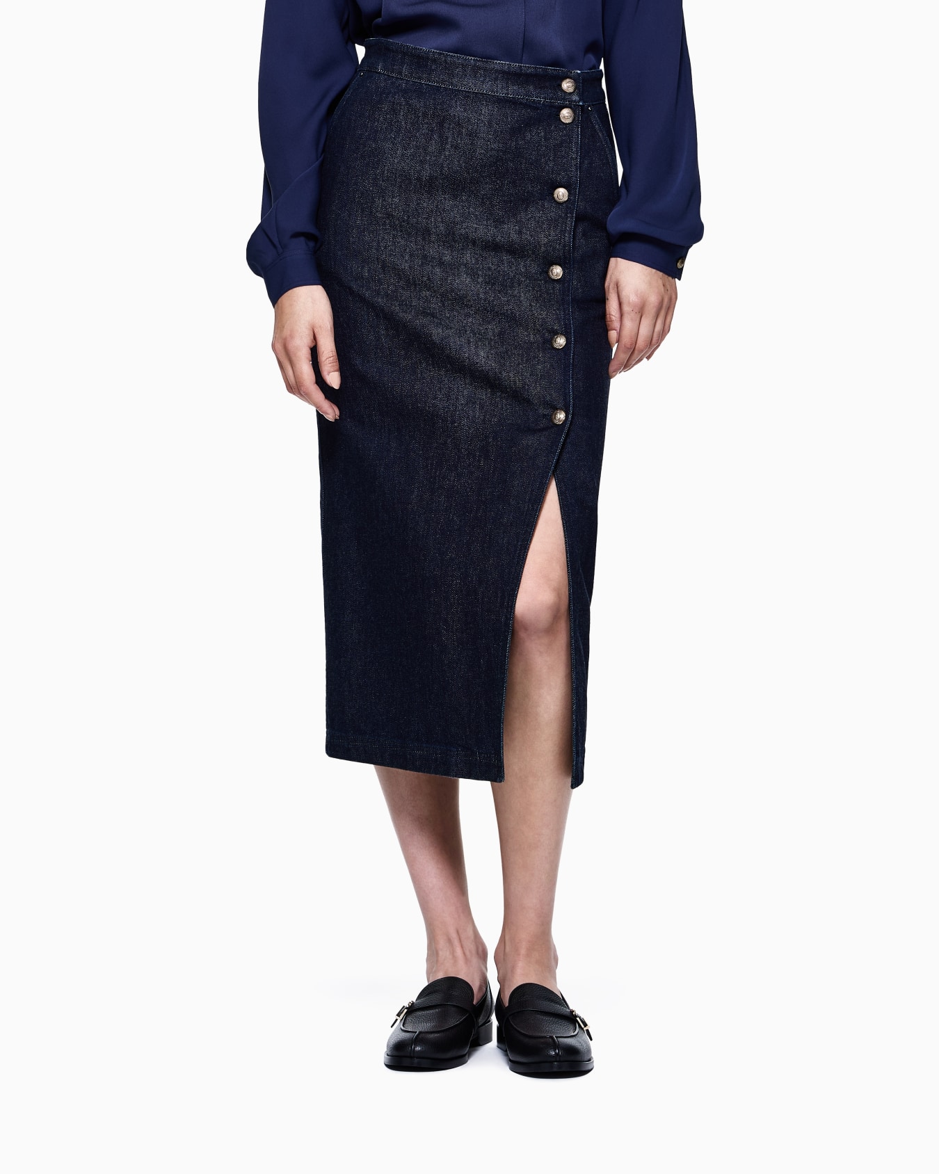 Gonna longuette in denim stretch Denim Collection Slide 3