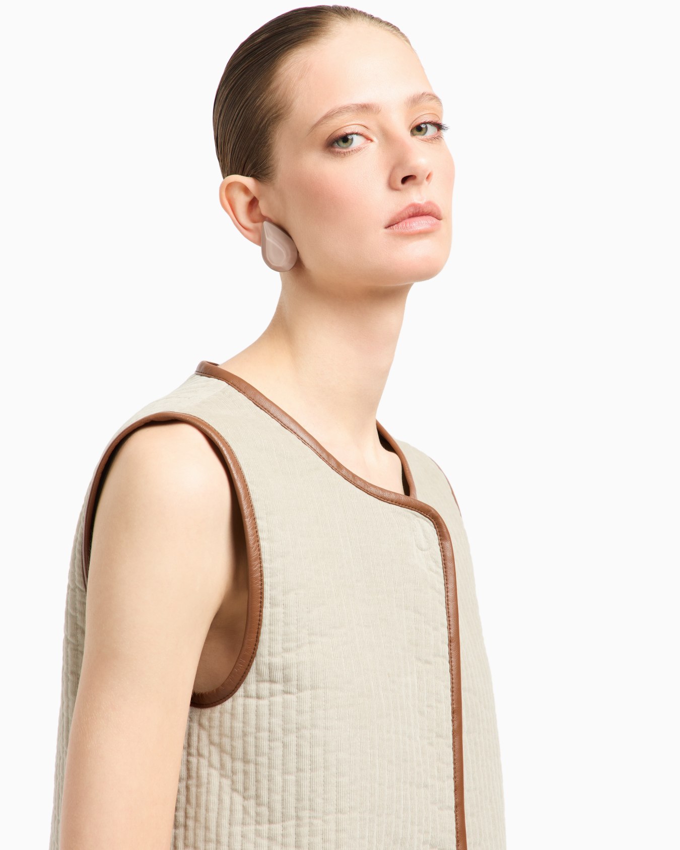 Gilet monopetto in tripla georgette di seta ASV Slide 5
