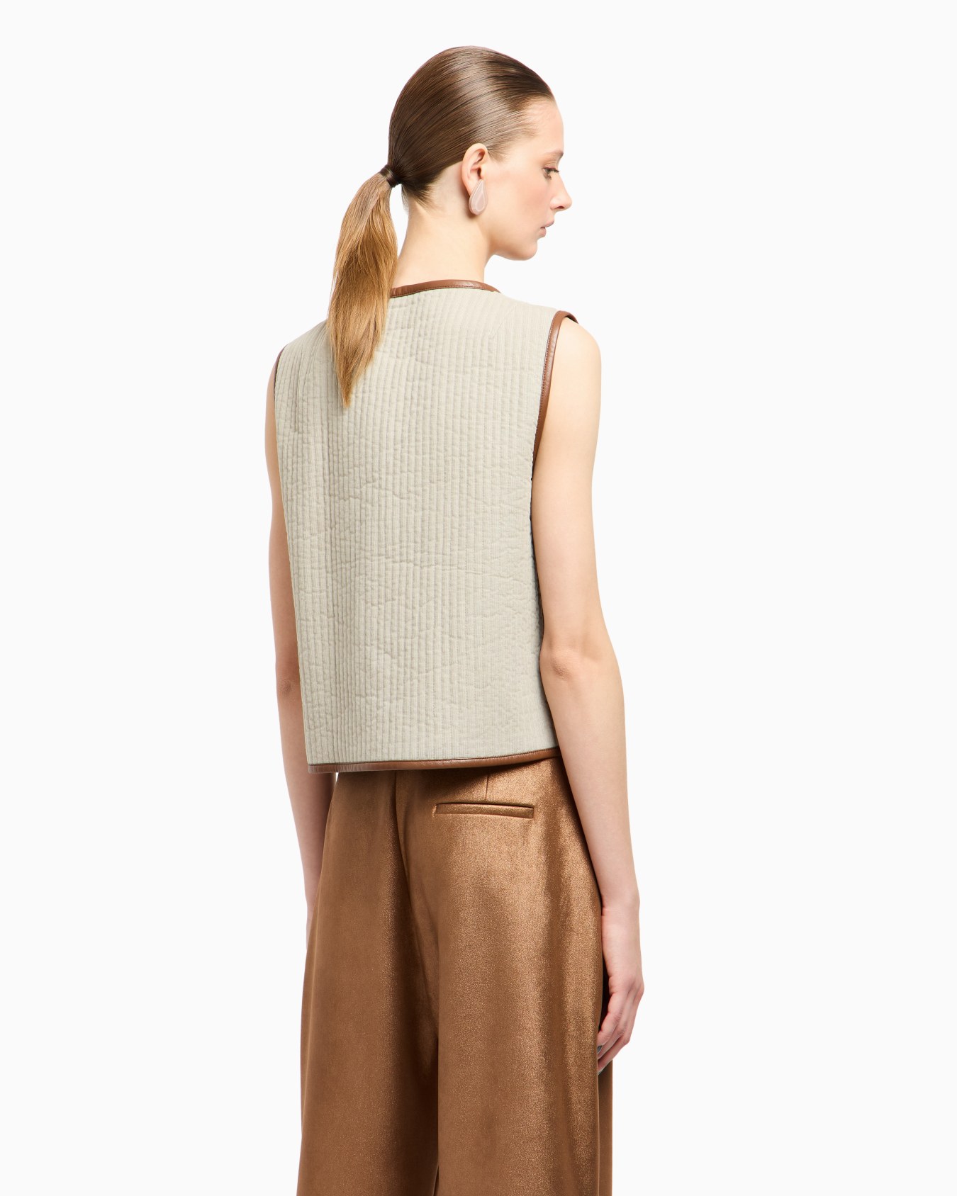 Gilet monopetto in tripla georgette di seta ASV Slide 3