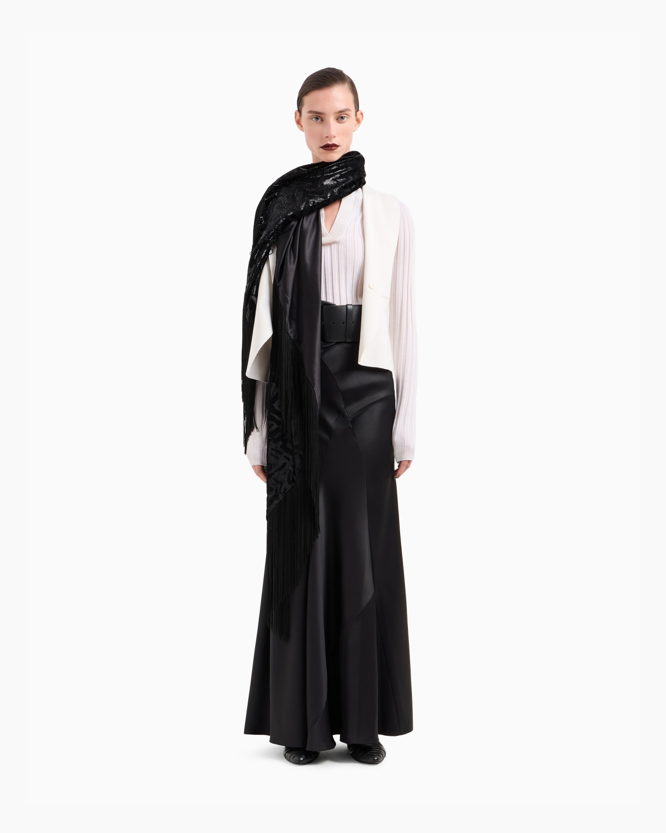 Gilet doppiopetto in maglia di seta Slide 2