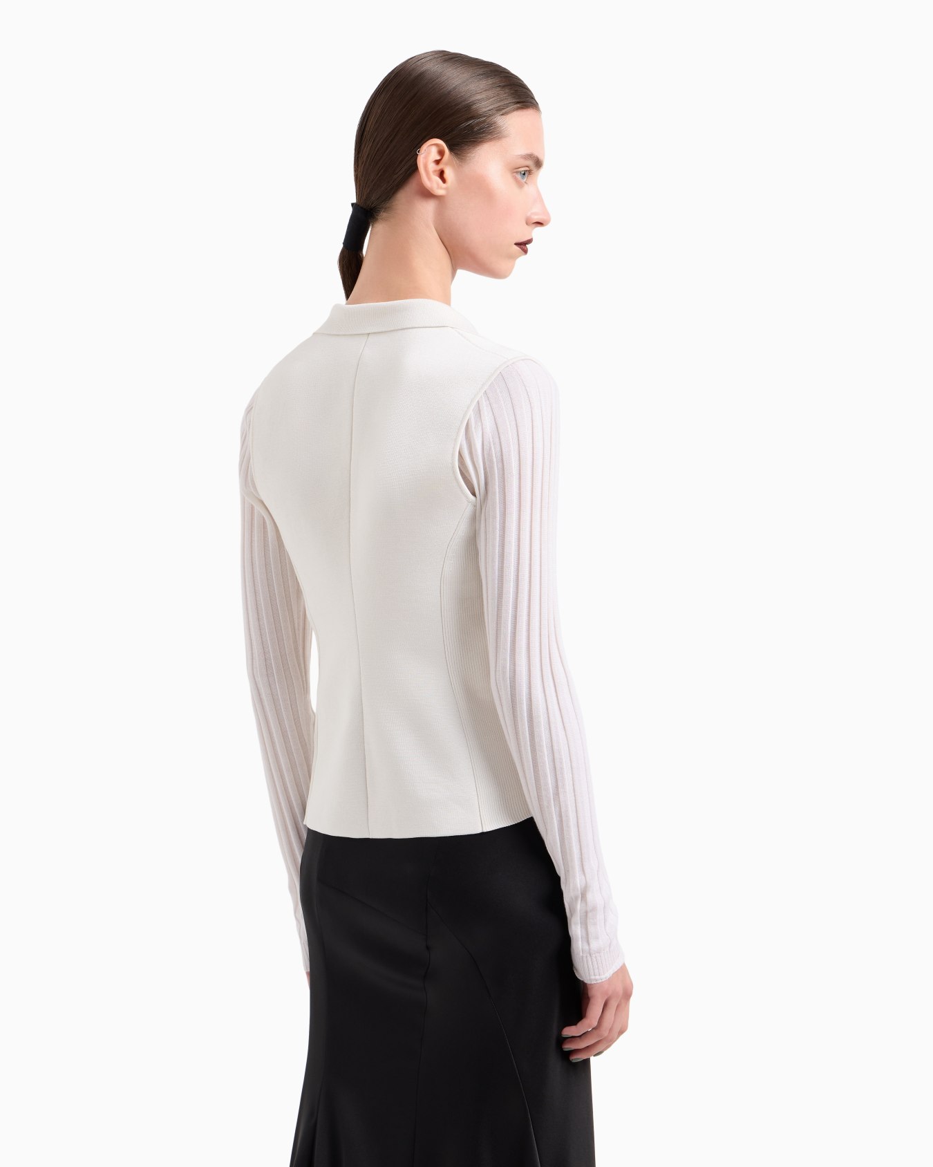 Gilet doppiopetto in maglia di seta Slide 3