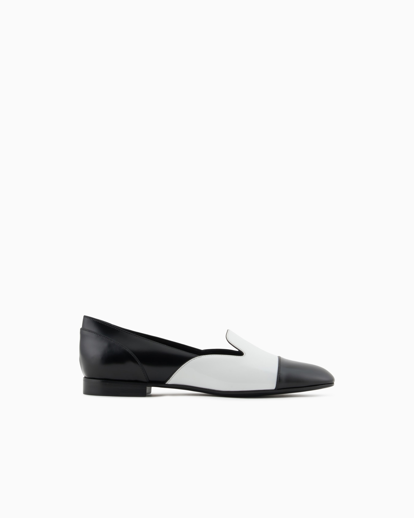 Two-tone brushed leather slip-ons Slide 0
