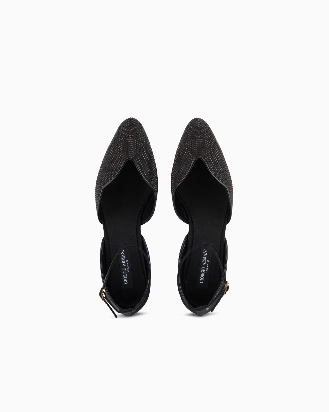 Satin and rhinestone ballerinas with a strap Slide 2
