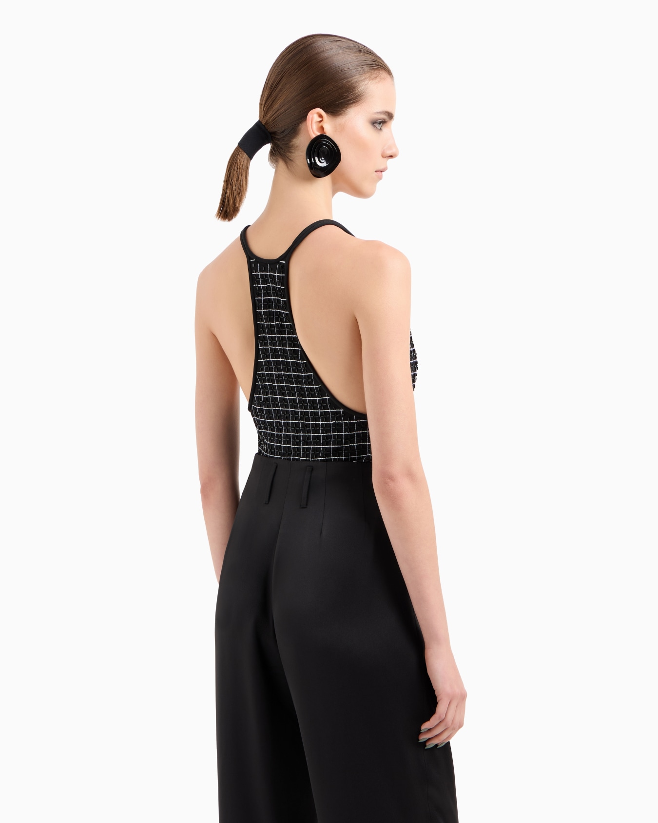 Embroidered viscose jersey top Slide 3