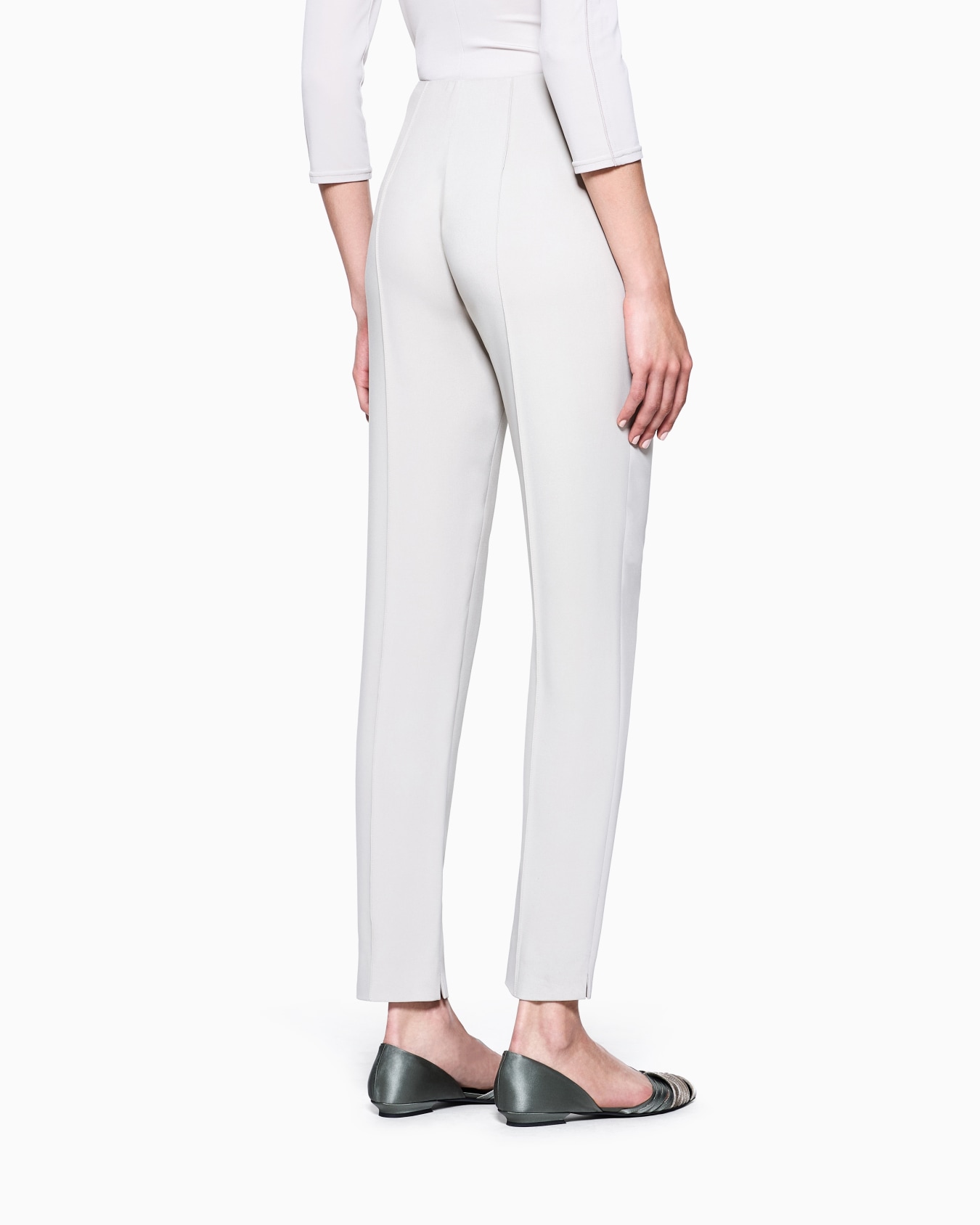Pantalon droit en cady de viscose Diapositive 2