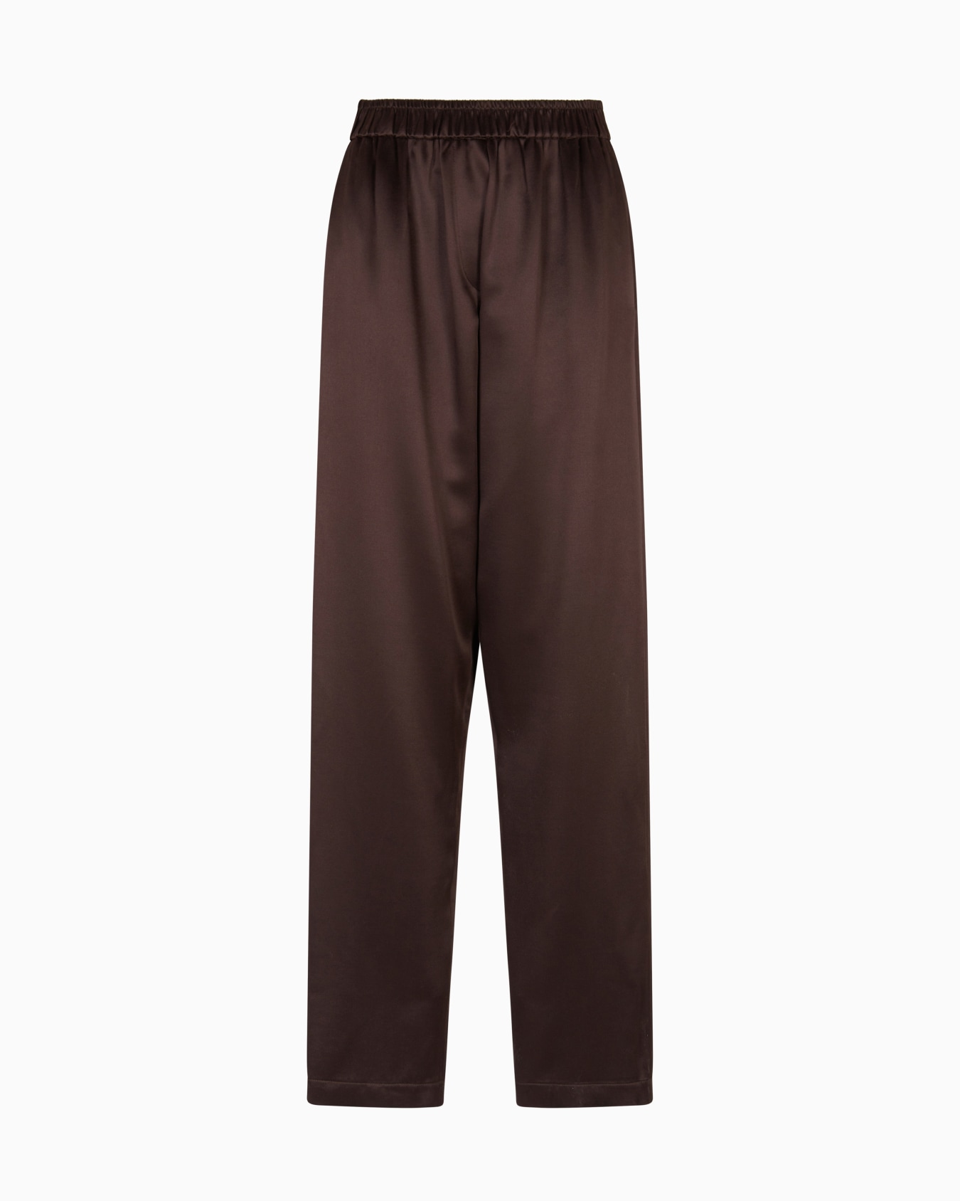 Pantaloni dritti in raso di seta tussah Slide 0