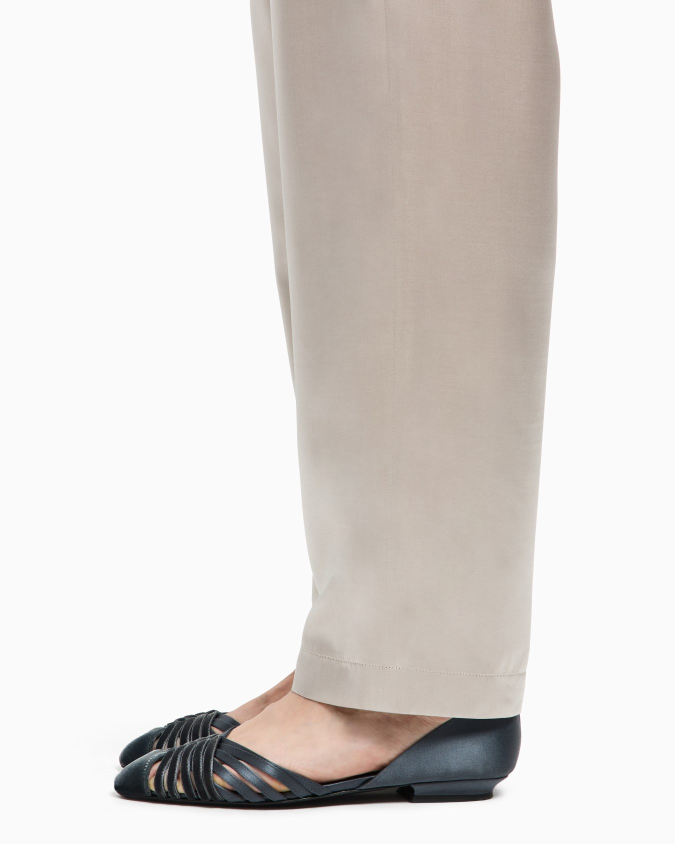 Cream Silk Pants Slide 5