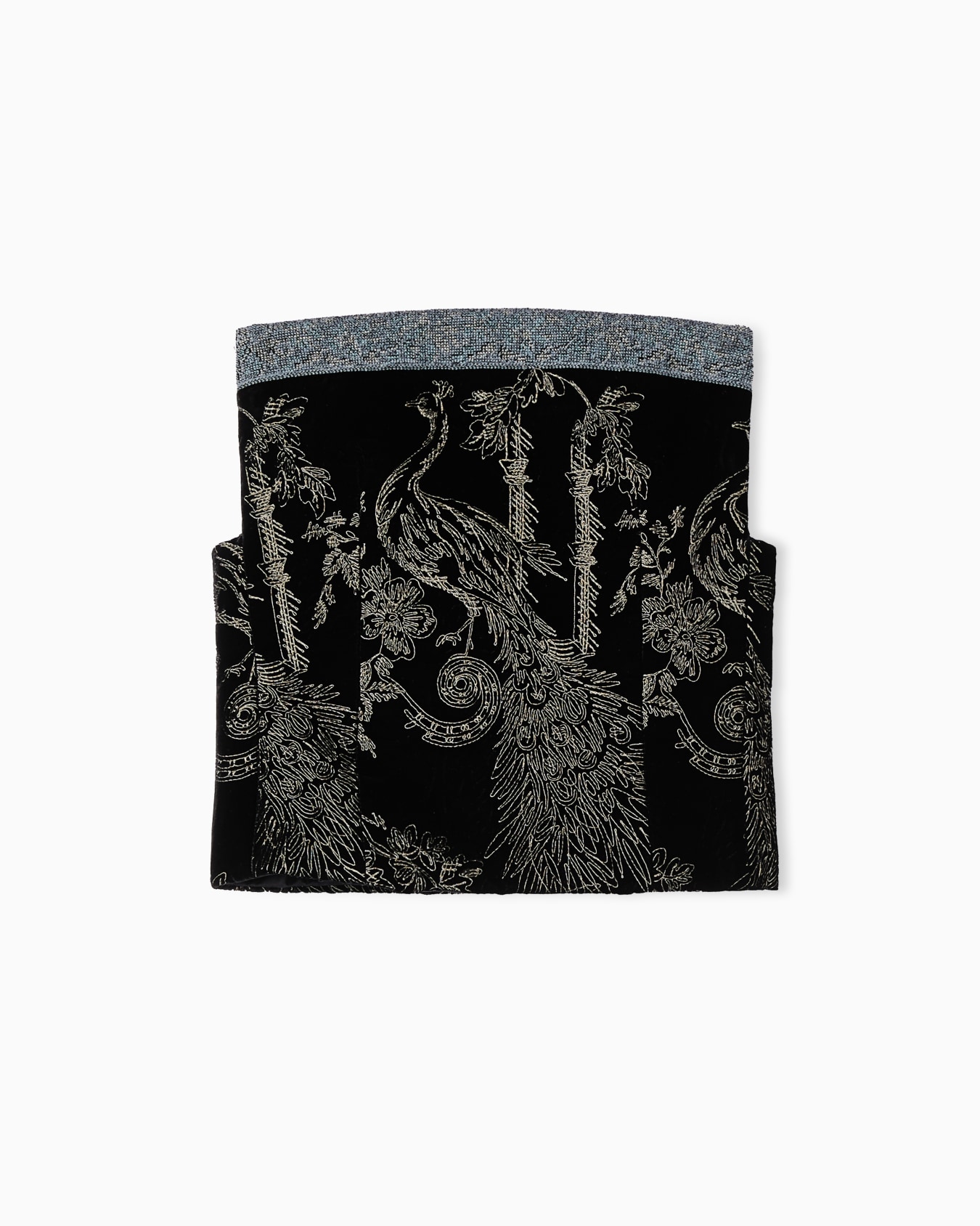Bustier-Top aus besticktem Samt Folie 0