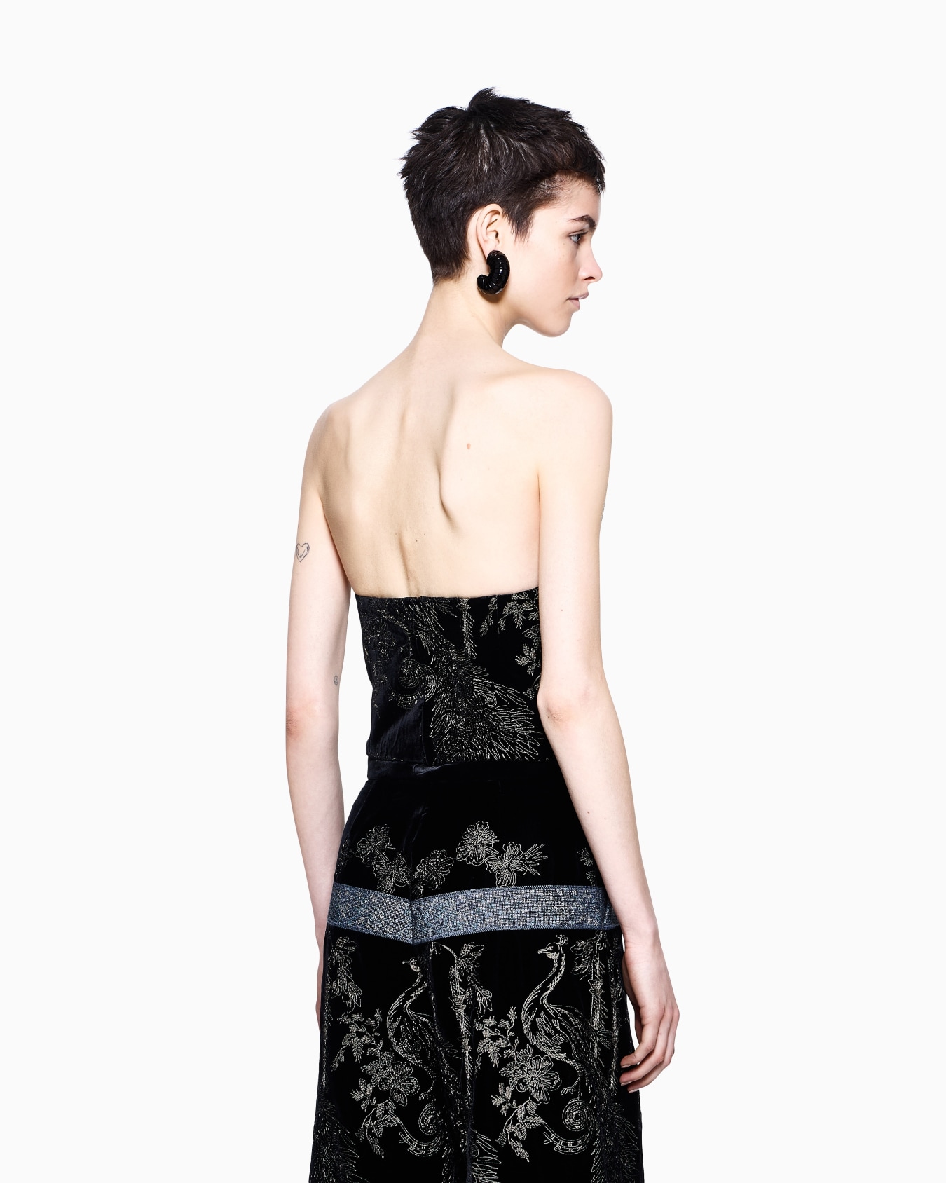Bustier-Top aus besticktem Samt Folie 3