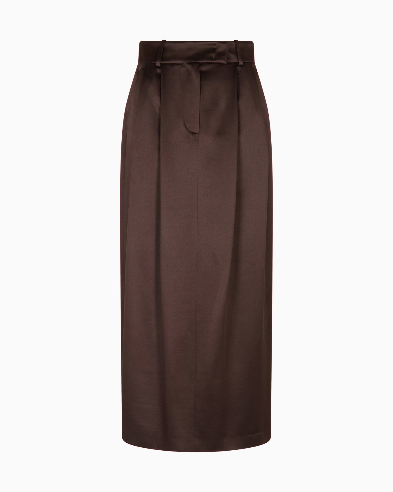 Jupe mi-longue en satin de soie tussah Diapositive 0