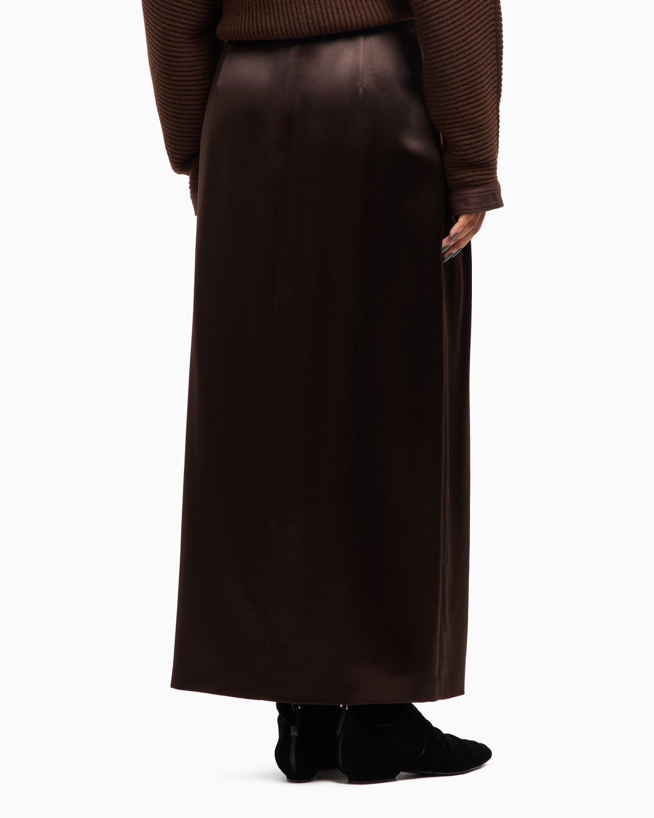 Jupe mi-longue en satin de soie tussah Diapositive 3