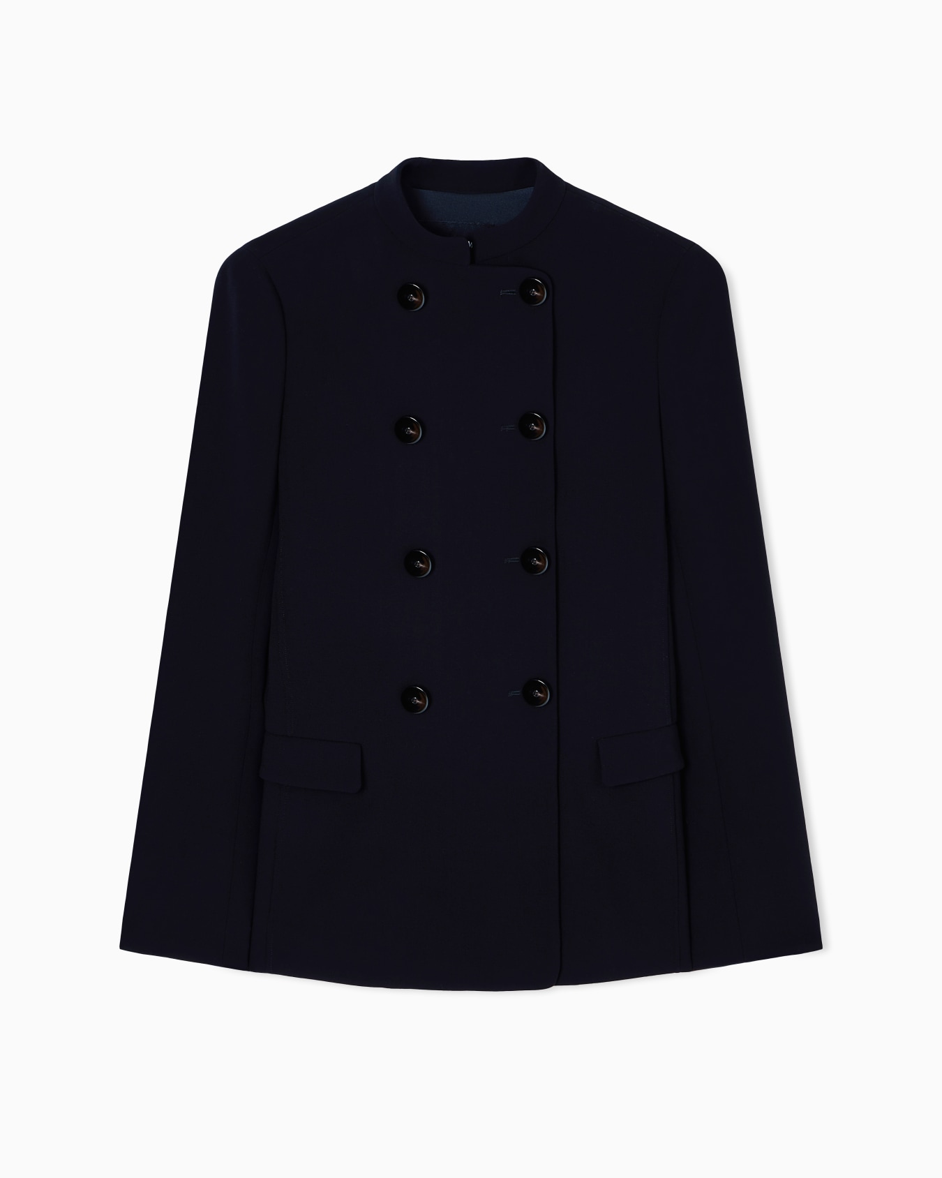 Doppelreihige Jacke aus Schurwolle mit Stretchanteil Folie 0