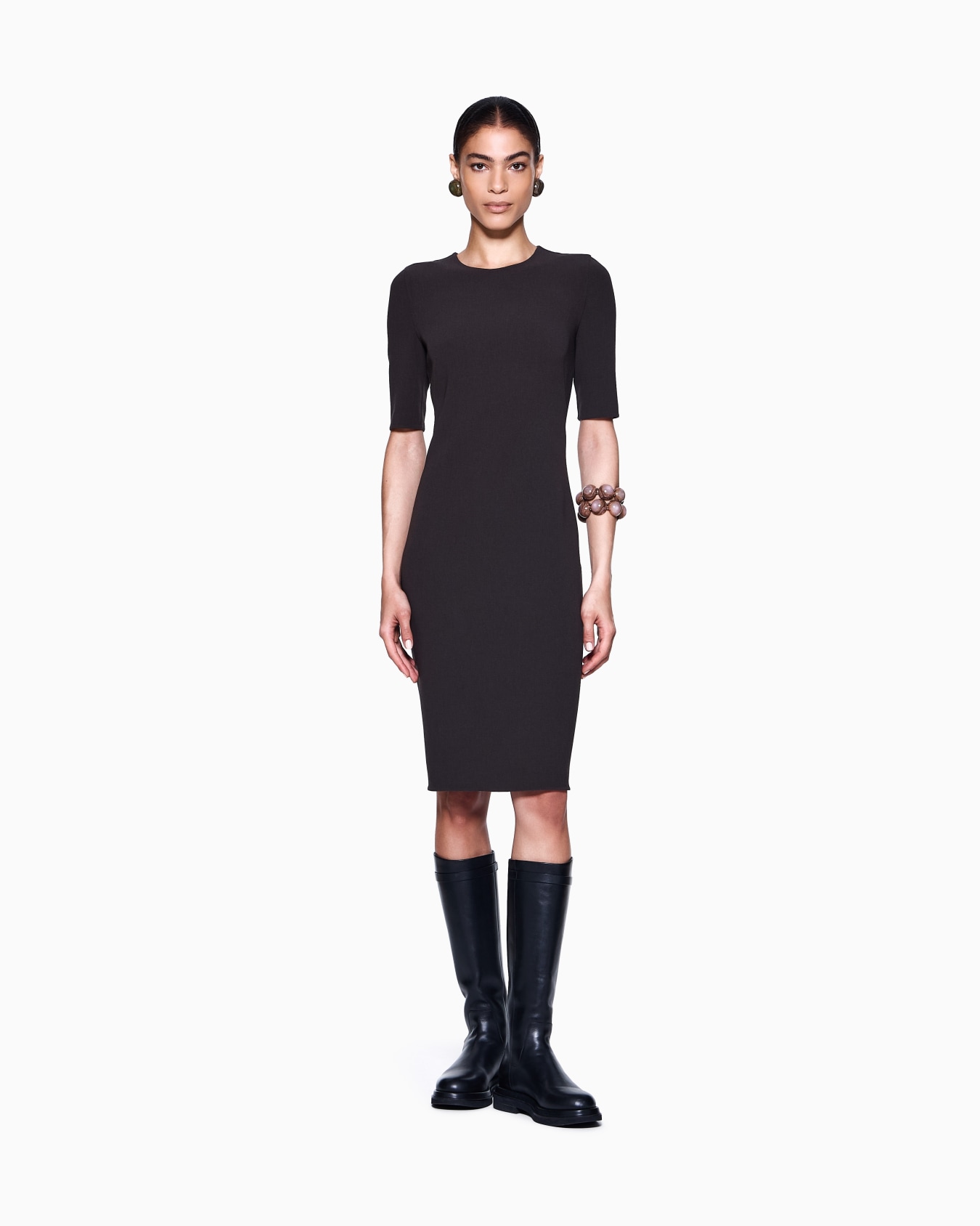 Stretch virgin wool tube dress Slide 1