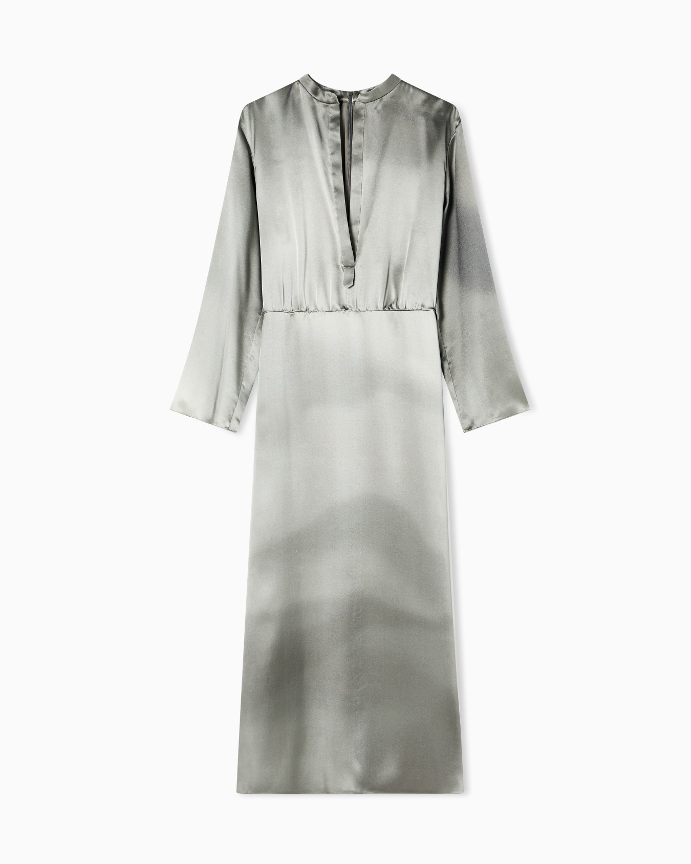 Silk triple georgette midi dress Slide 0