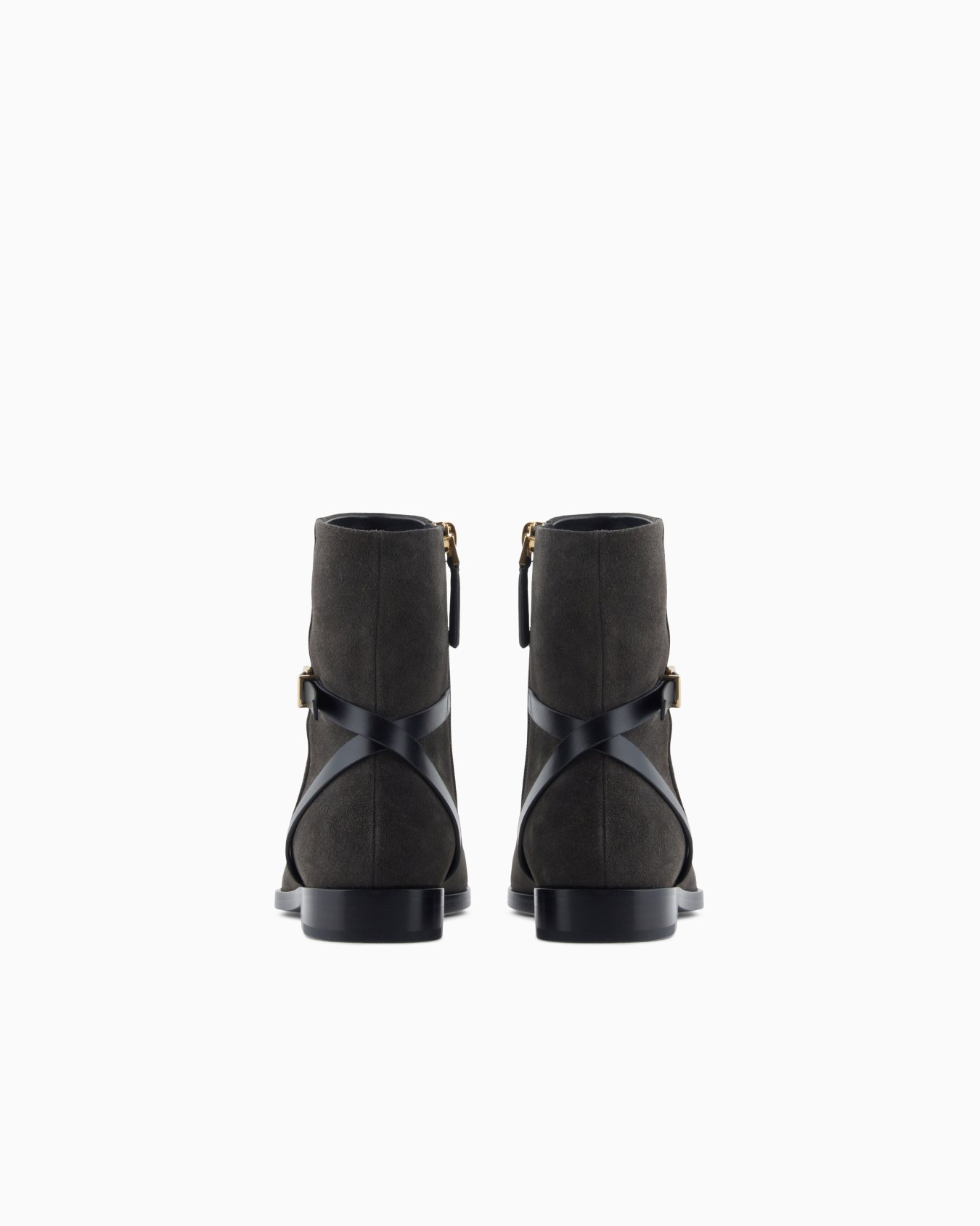 Suede and calfskin ankle boots Slide 2