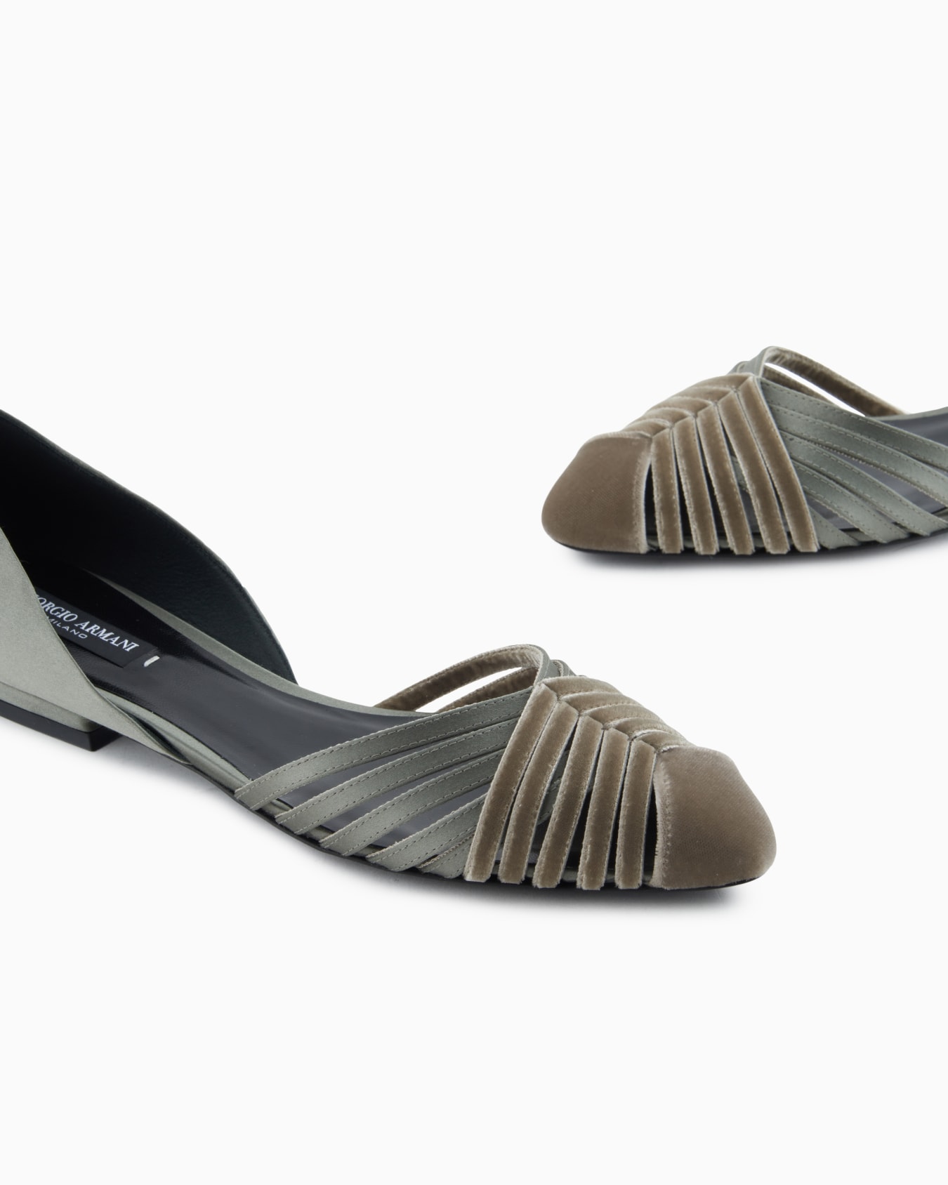 Ballerine in velluto e raso Slide 4