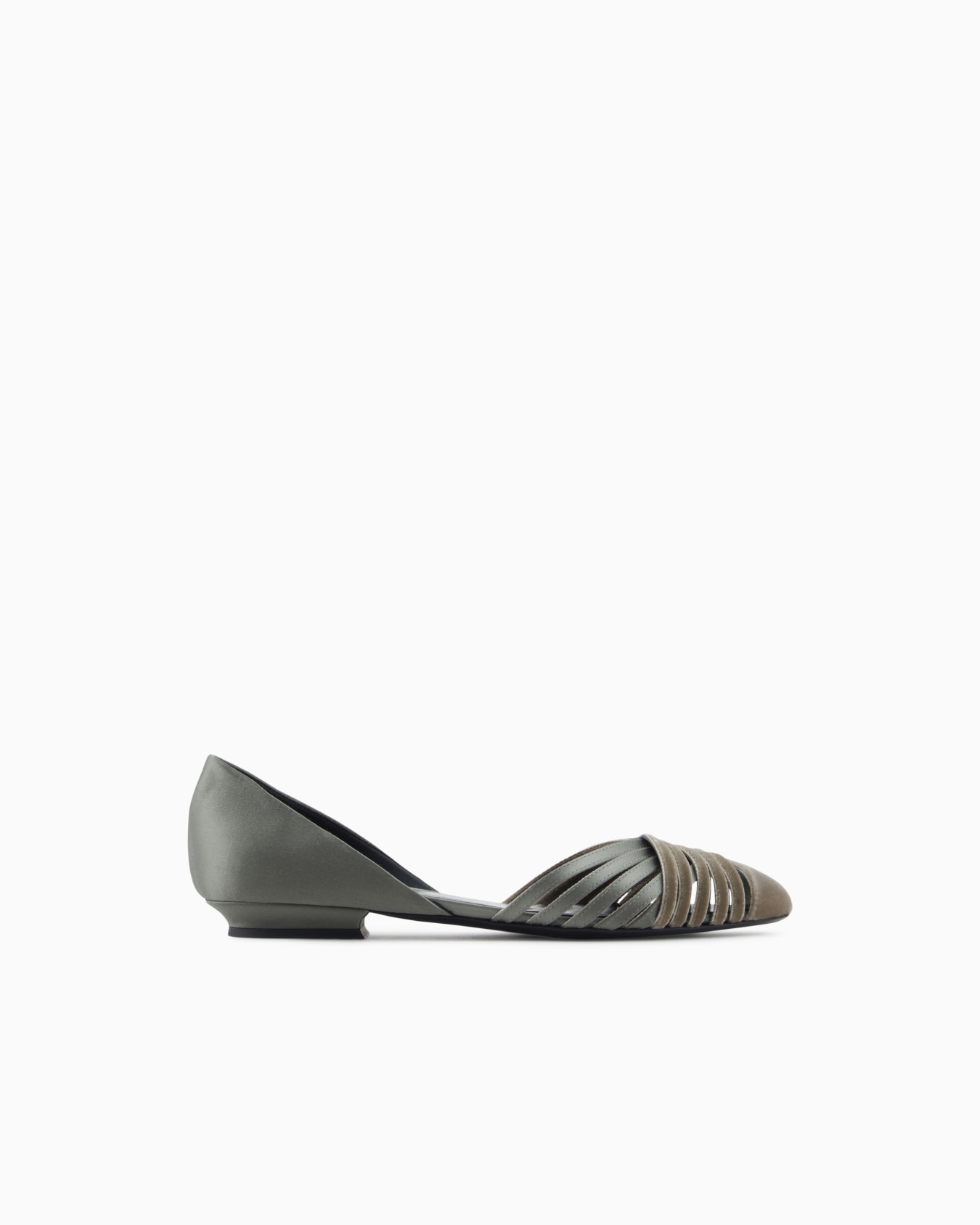 Ballerine in velluto e raso Slide 0