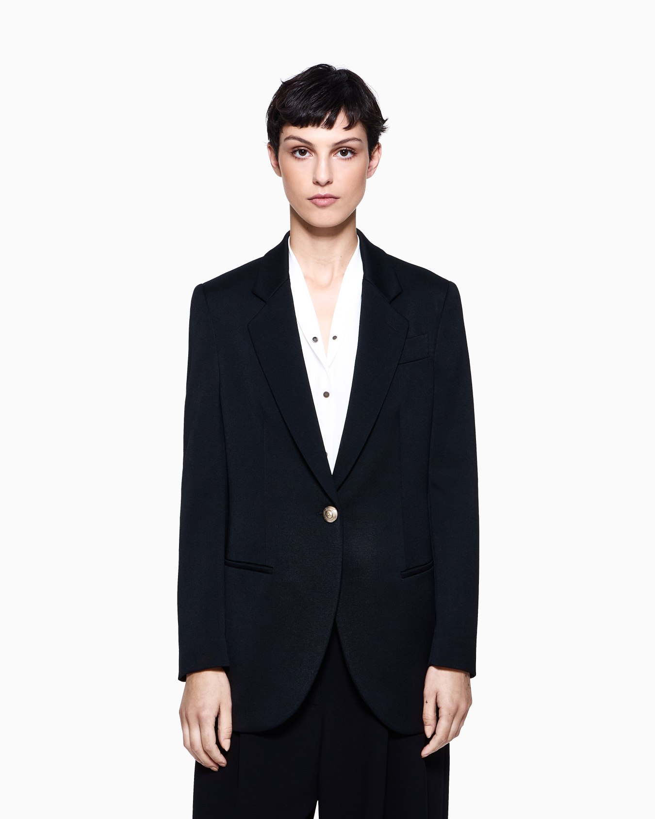 Single-breasted wool jacket Slide 3