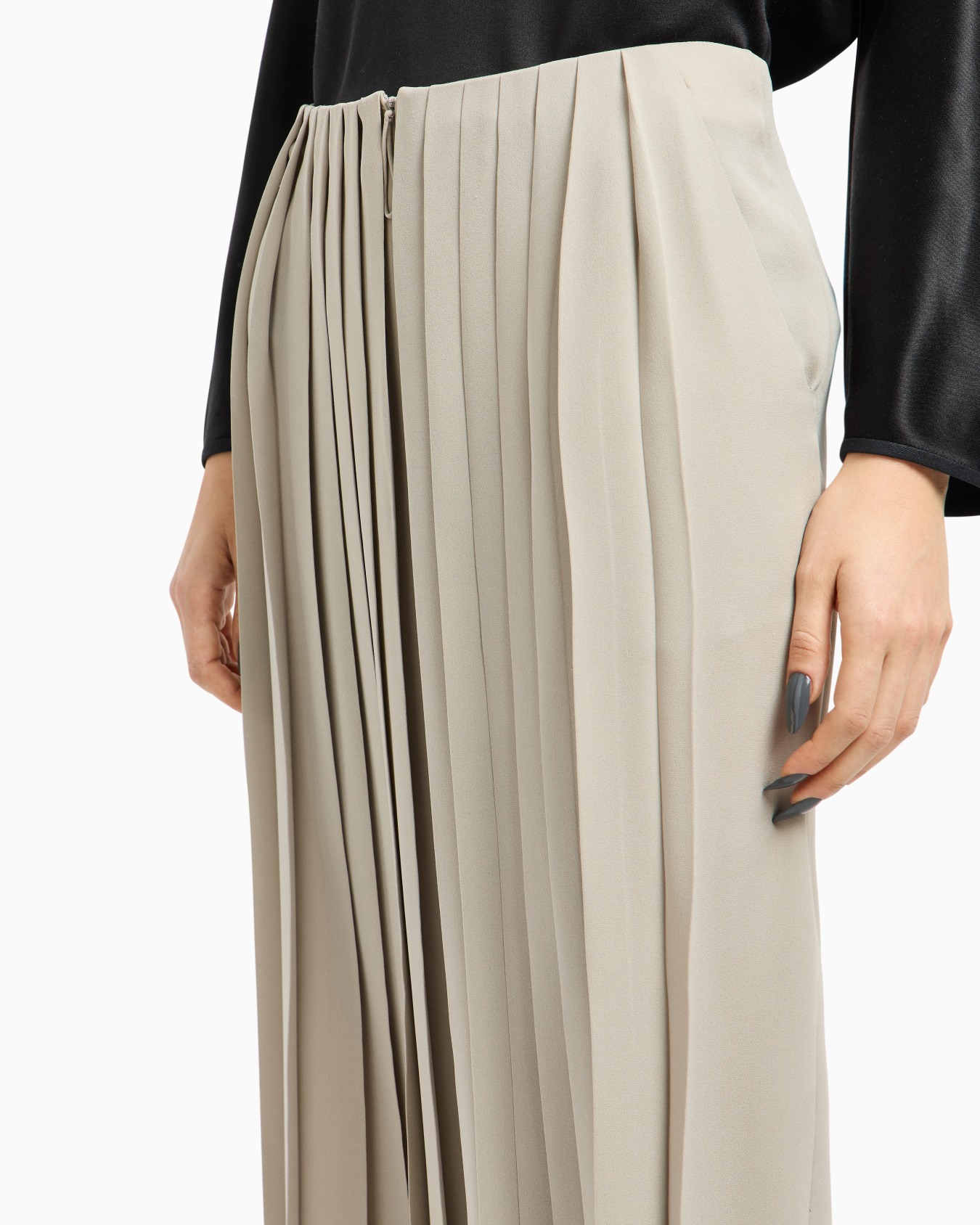 Pantalon en triple georgette de soie plissée ASV Diapositive 4