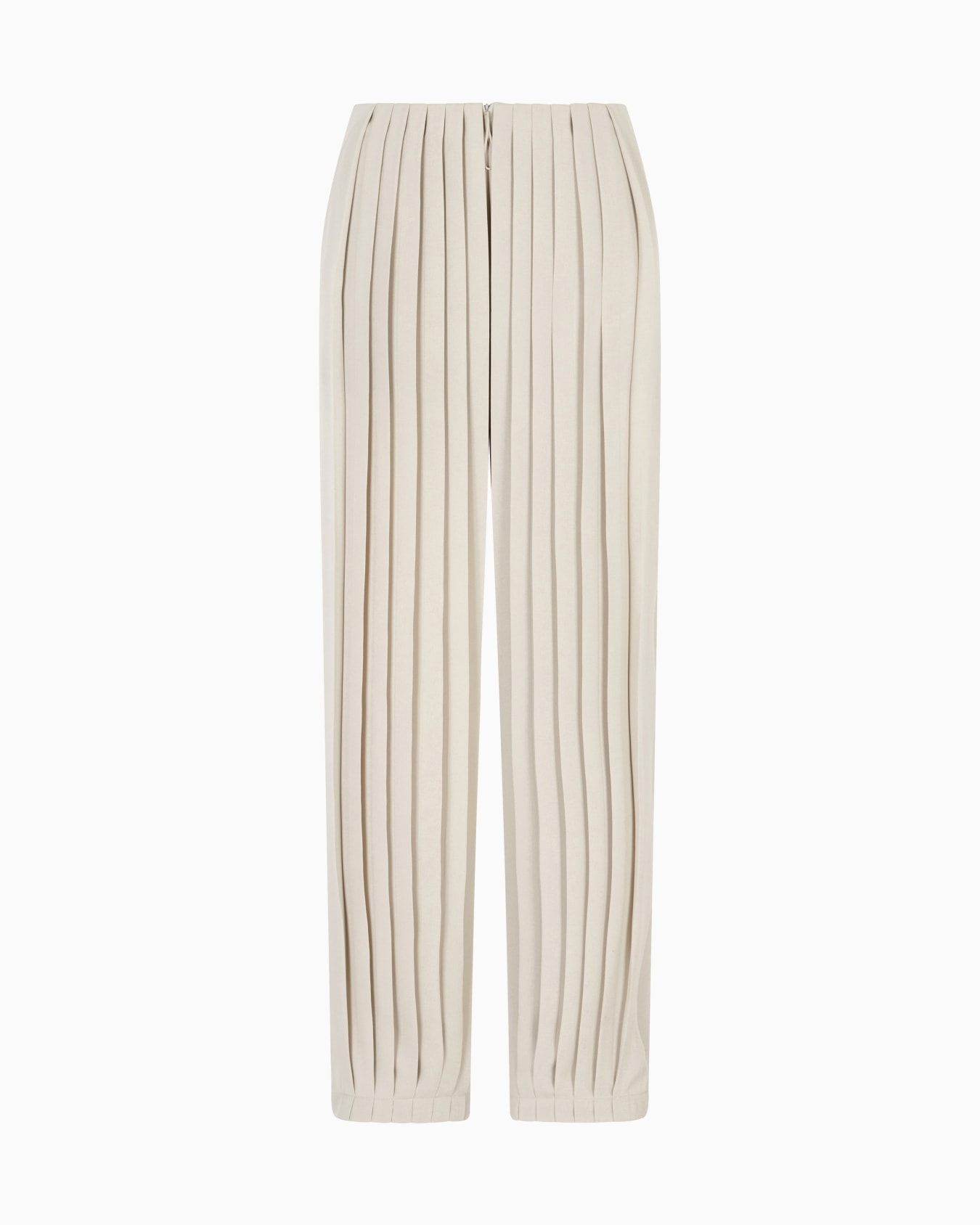 Pantalon en triple georgette de soie plissée ASV Diapositive 0