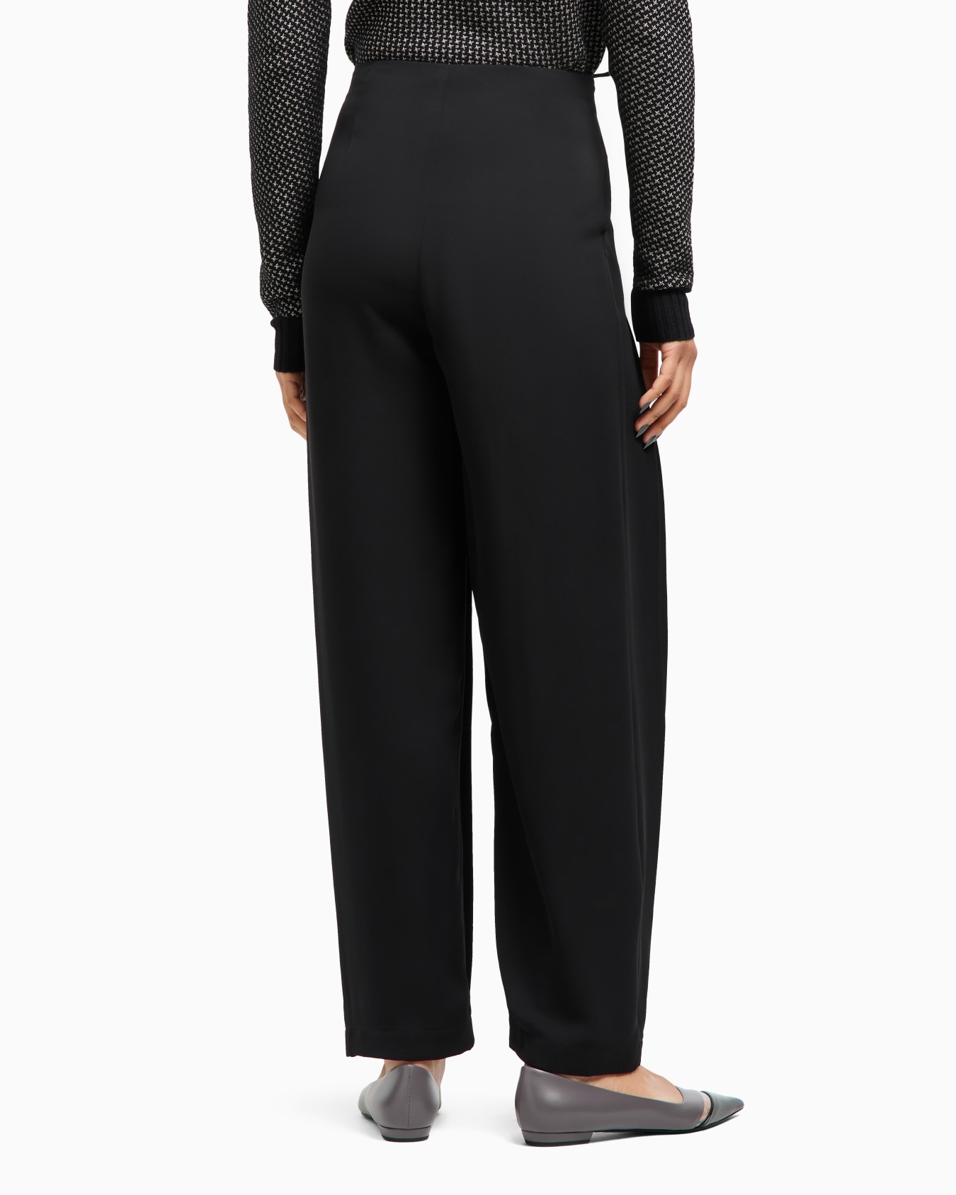 Pantalon en triple georgette de soie plissée ASV Diapositive 3