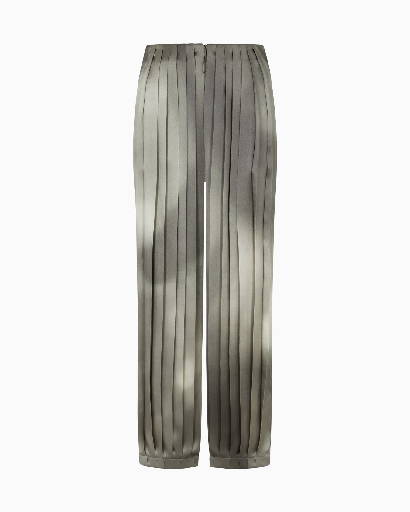 Pantaloni in raso di seta stampata Slide 0
