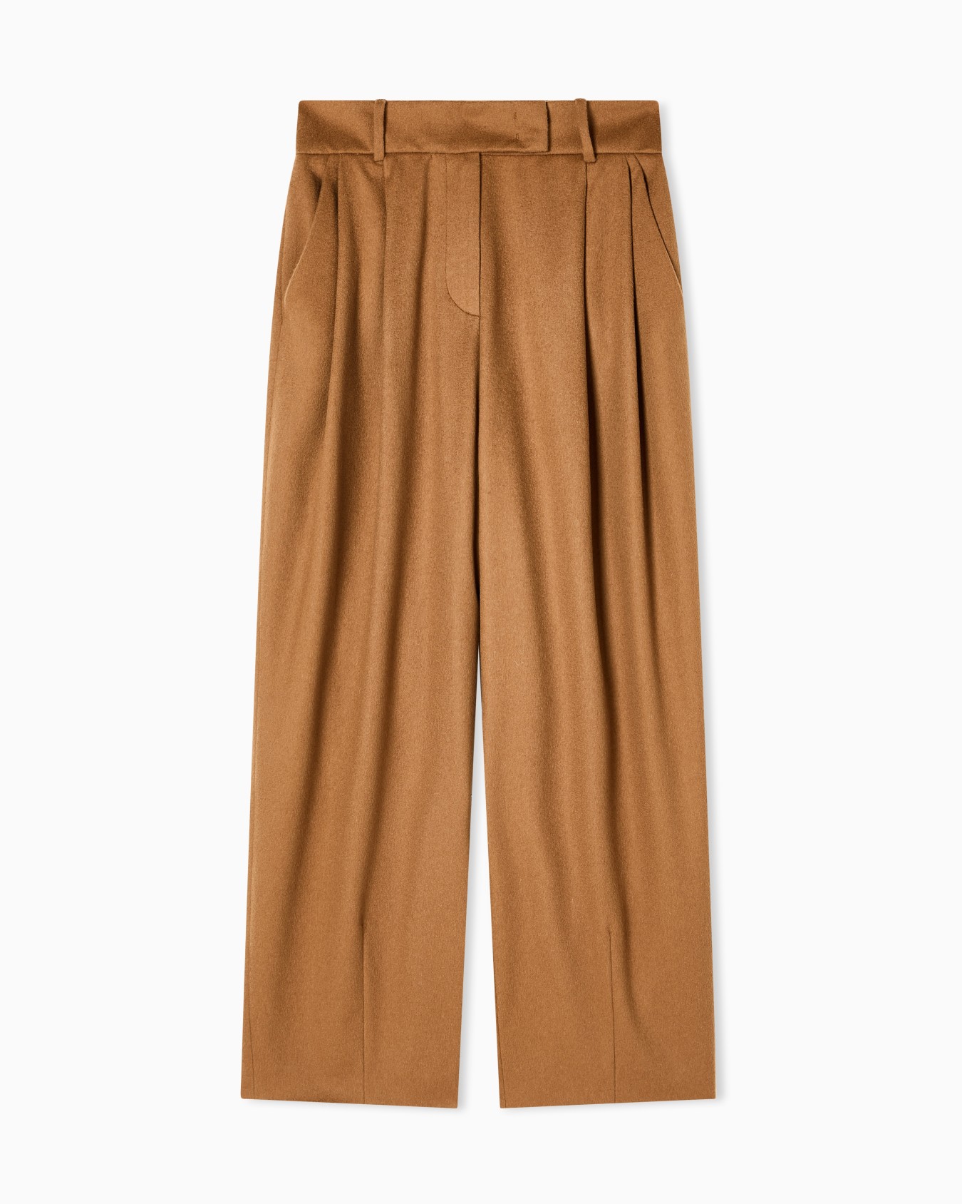 Pantaloni a due pince in lana di vicuña  Slide 0