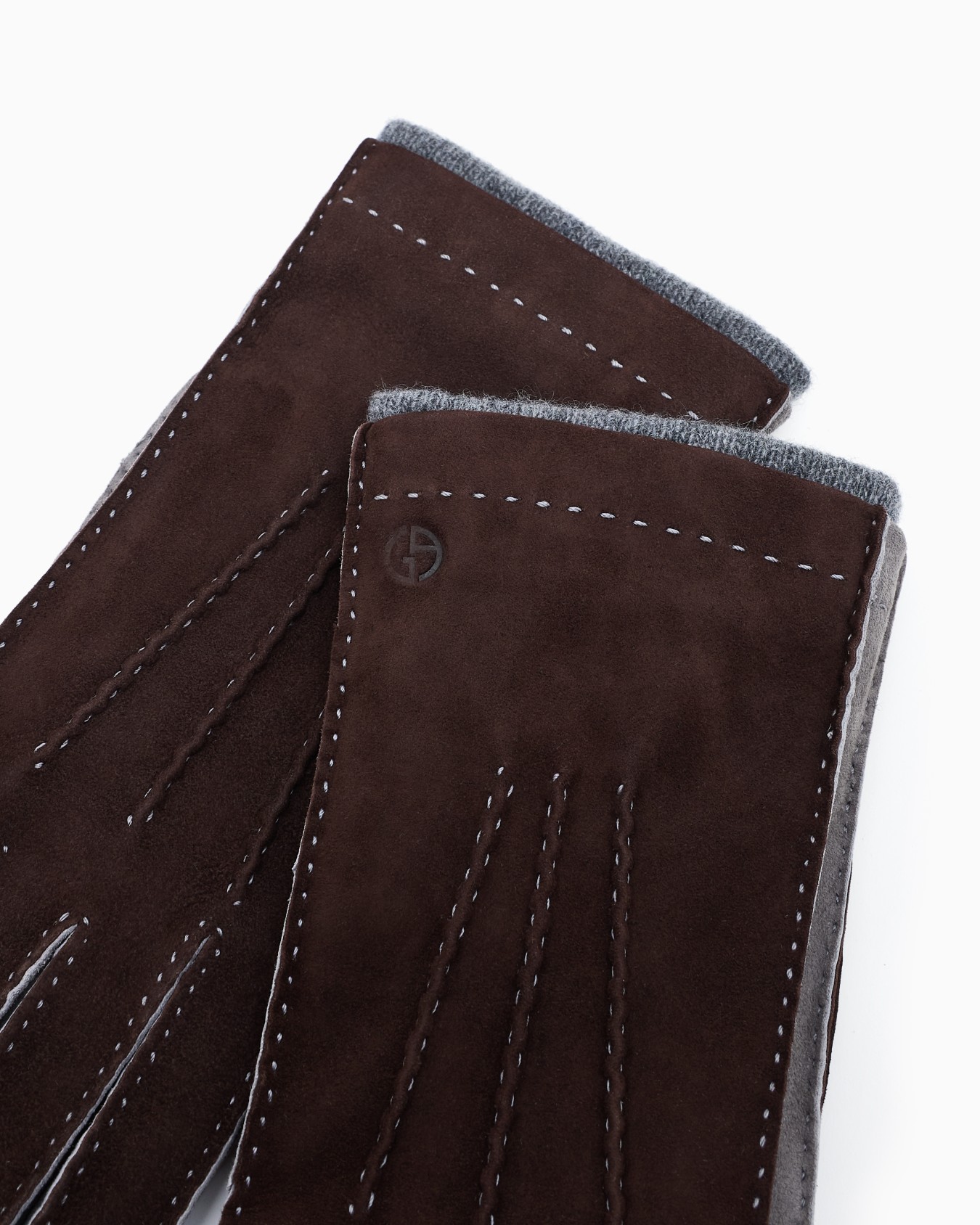 Two-tone lambskin suede gloves Slide 1