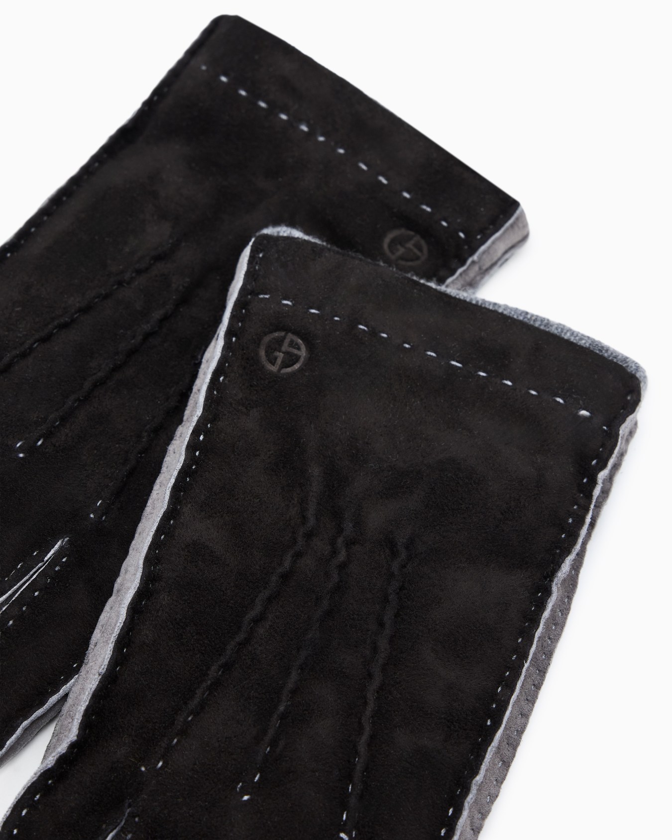 Two-tone lambskin suede gloves Slide 1
