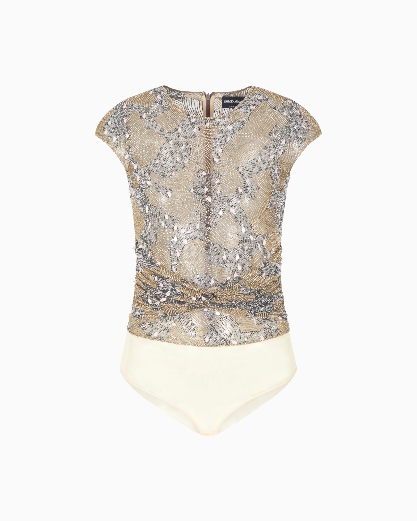 Beaded Bodysuit with Glass Detailing Slide 0