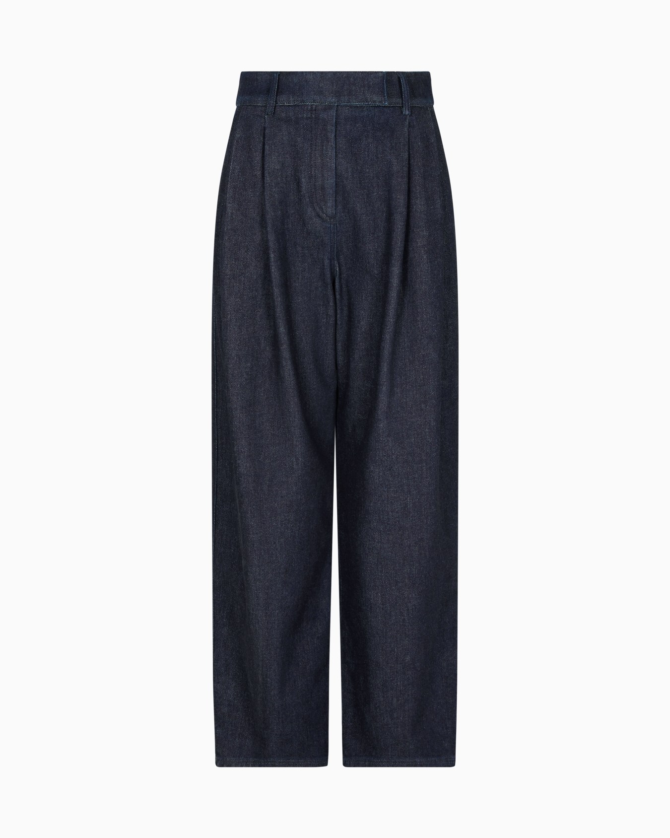 Pantaloni a una pince in denim di cotone e cashmere Denim Collection Slide 0