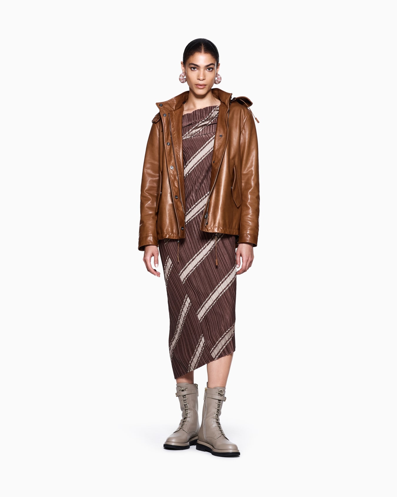 ASV hooded, nappa-leather blouson Slide 1