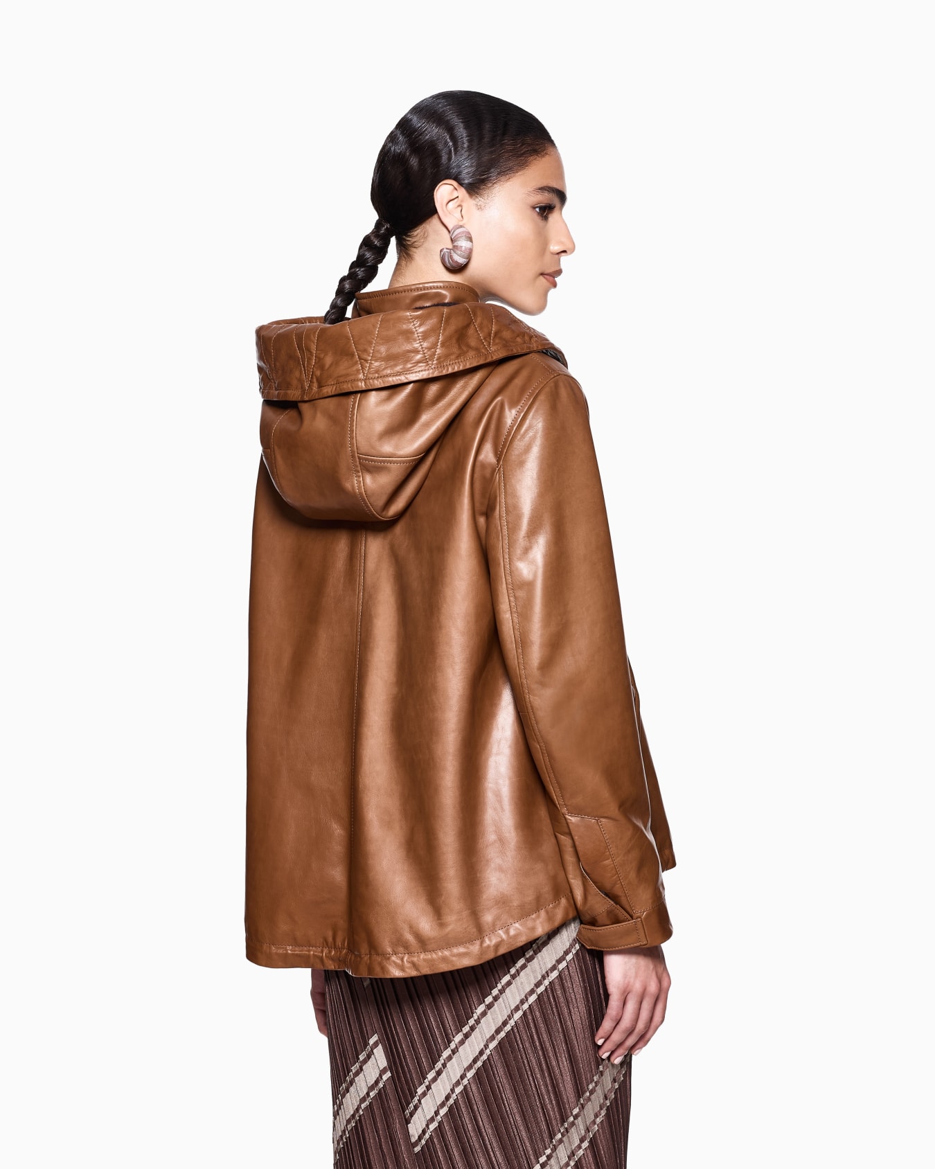 ASV hooded, nappa-leather blouson Slide 2