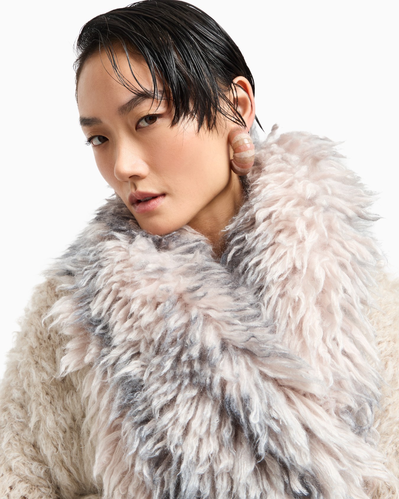 Loop-stitch mohair wool cardigan  Slide 5